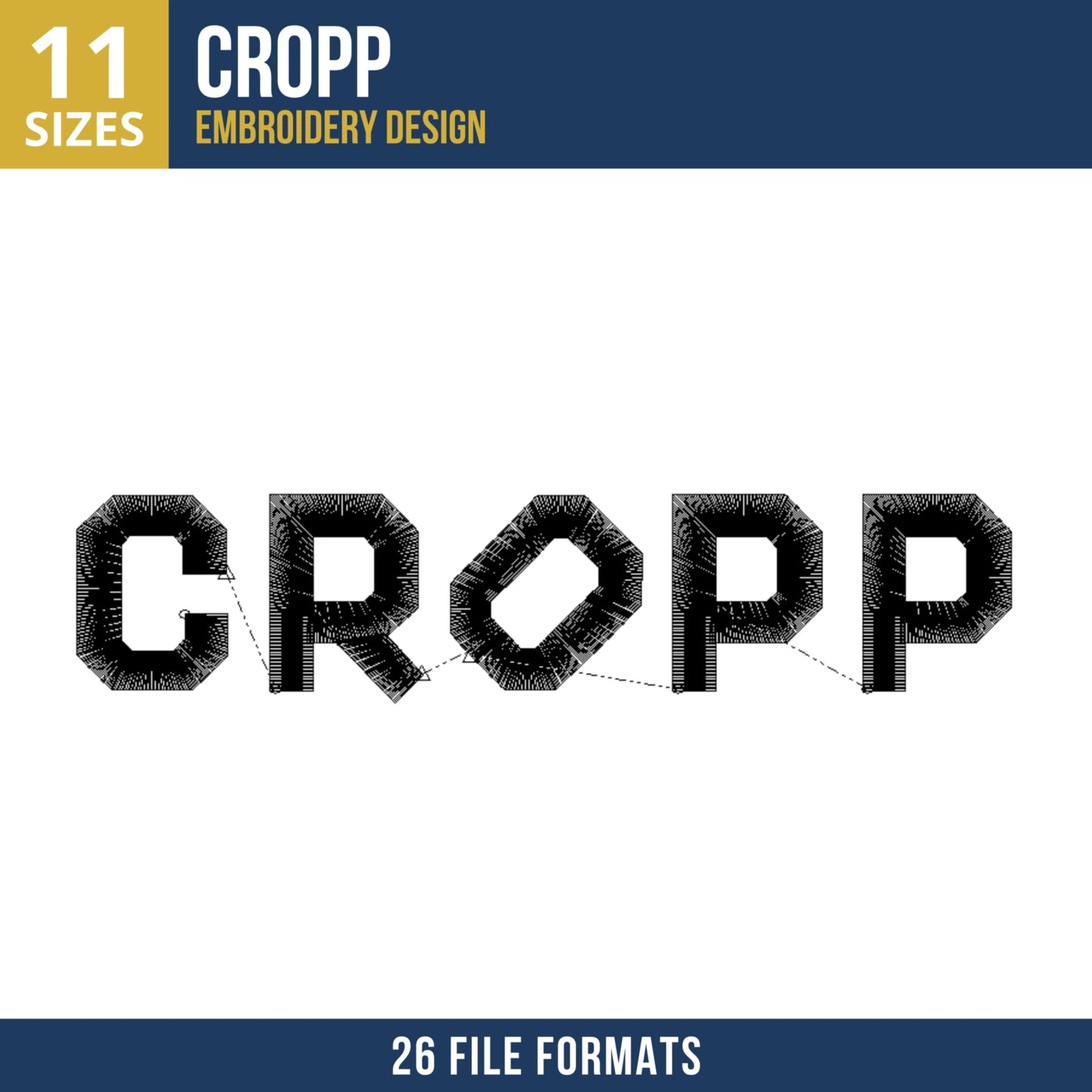 Cropp Wordmark Logo Embroidery Design