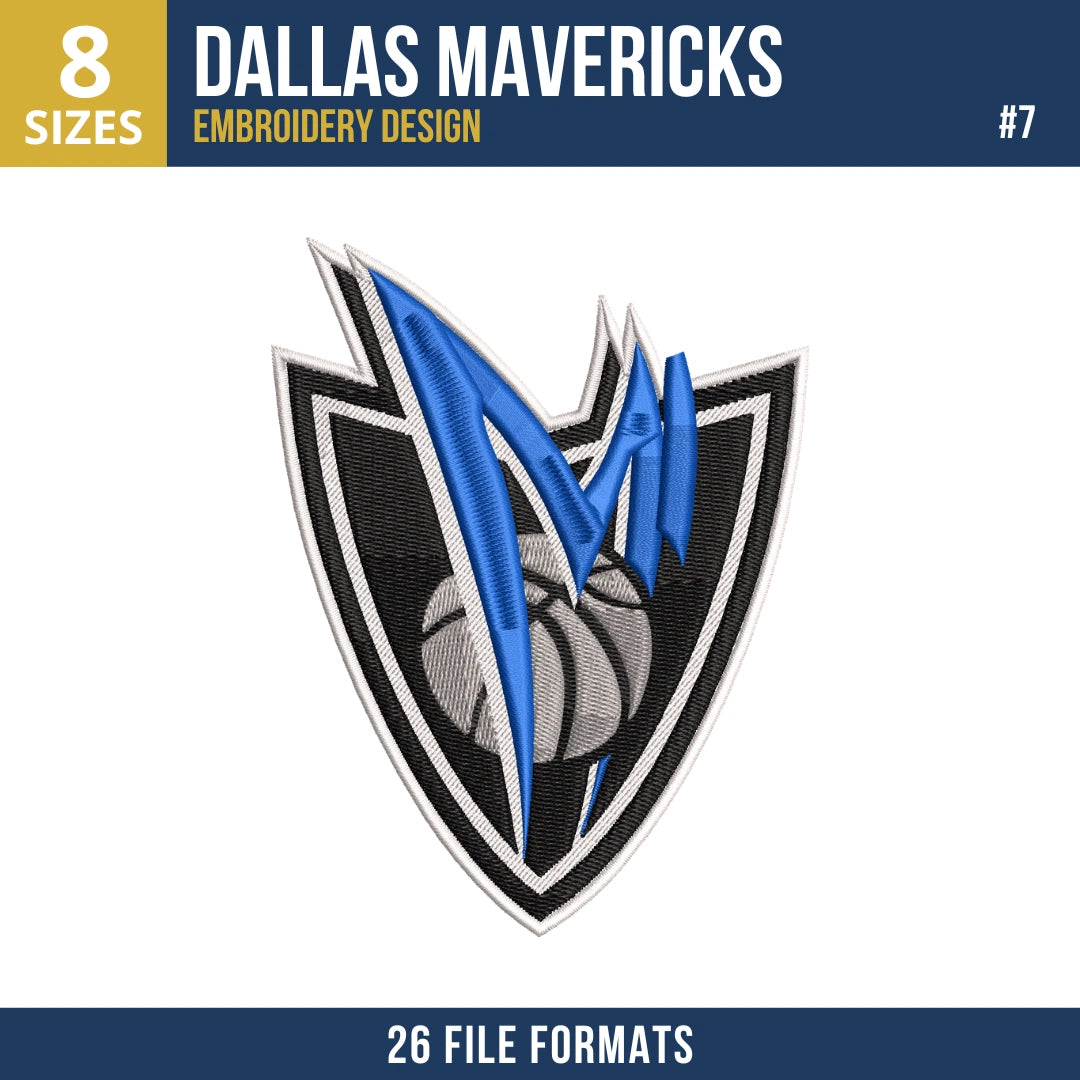 Dallas Mavericks Embroidery Design Bundle | 11 Designs
