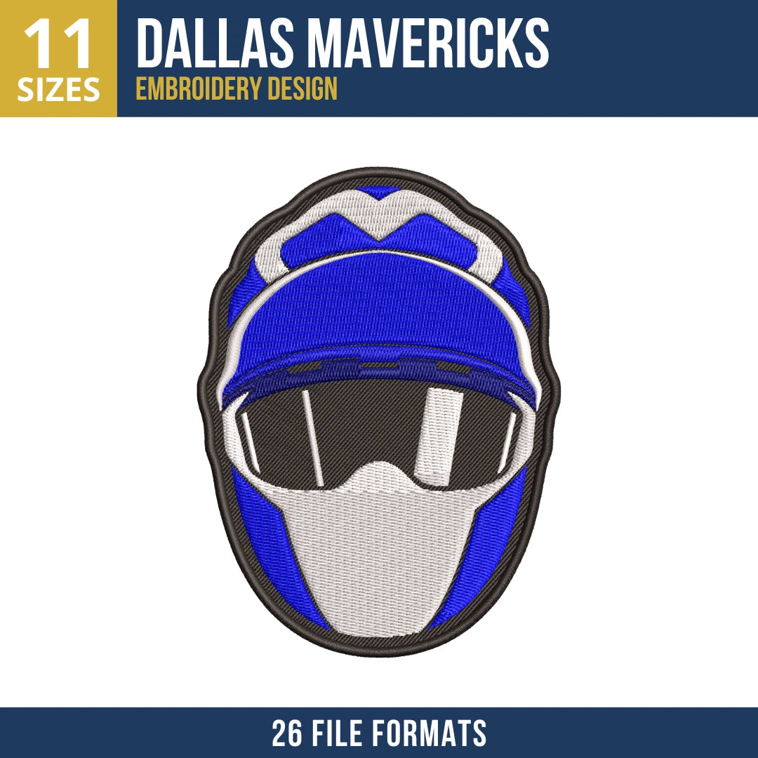 Dallas Mavericks Mascot MavsMan Embroidery Design