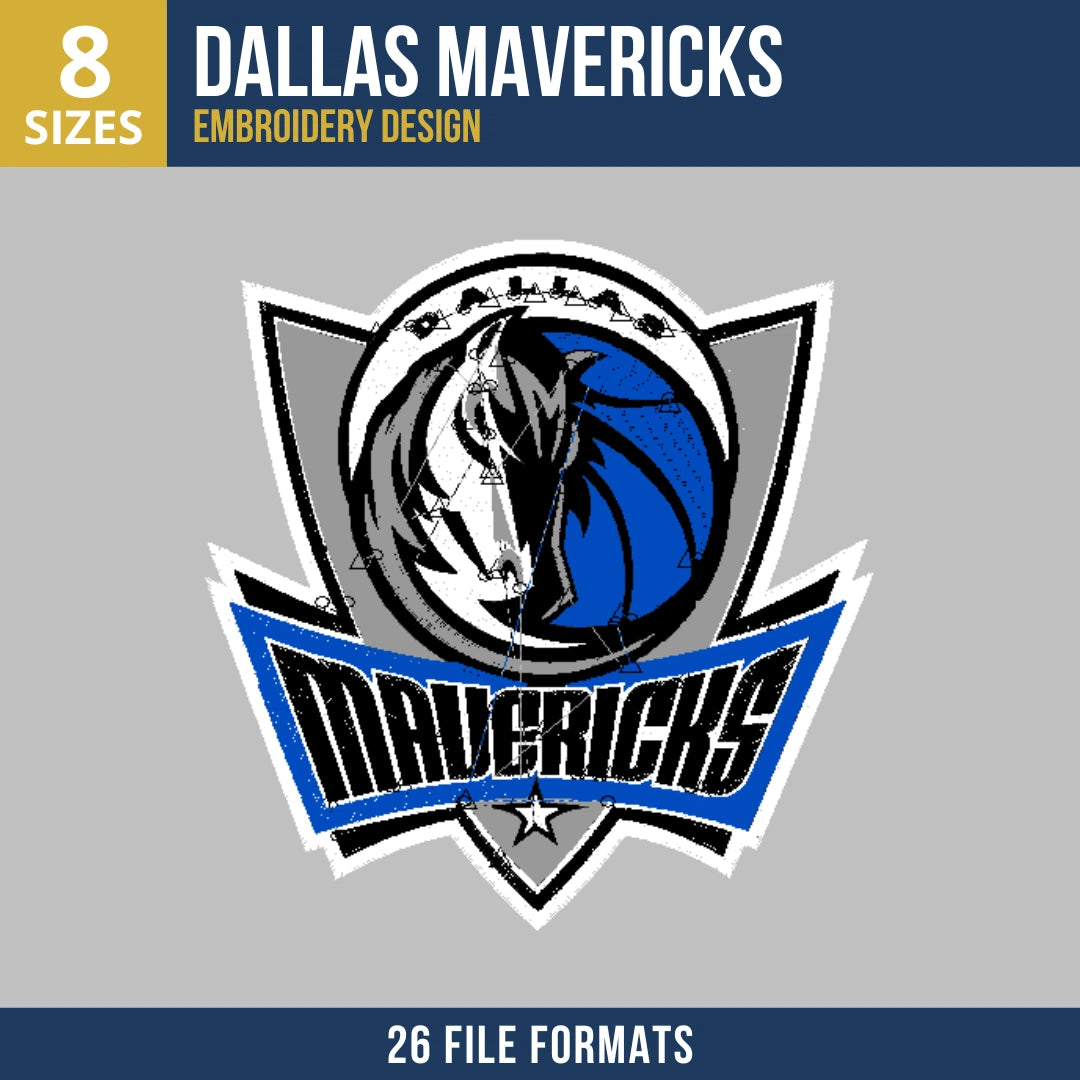 Dallas Mavericks Classic Logo Embroidery Design