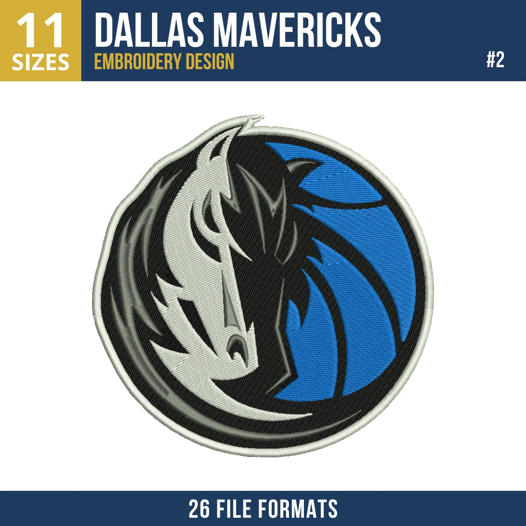 Dallas Mavericks Embroidery Design Bundle | 11 Designs