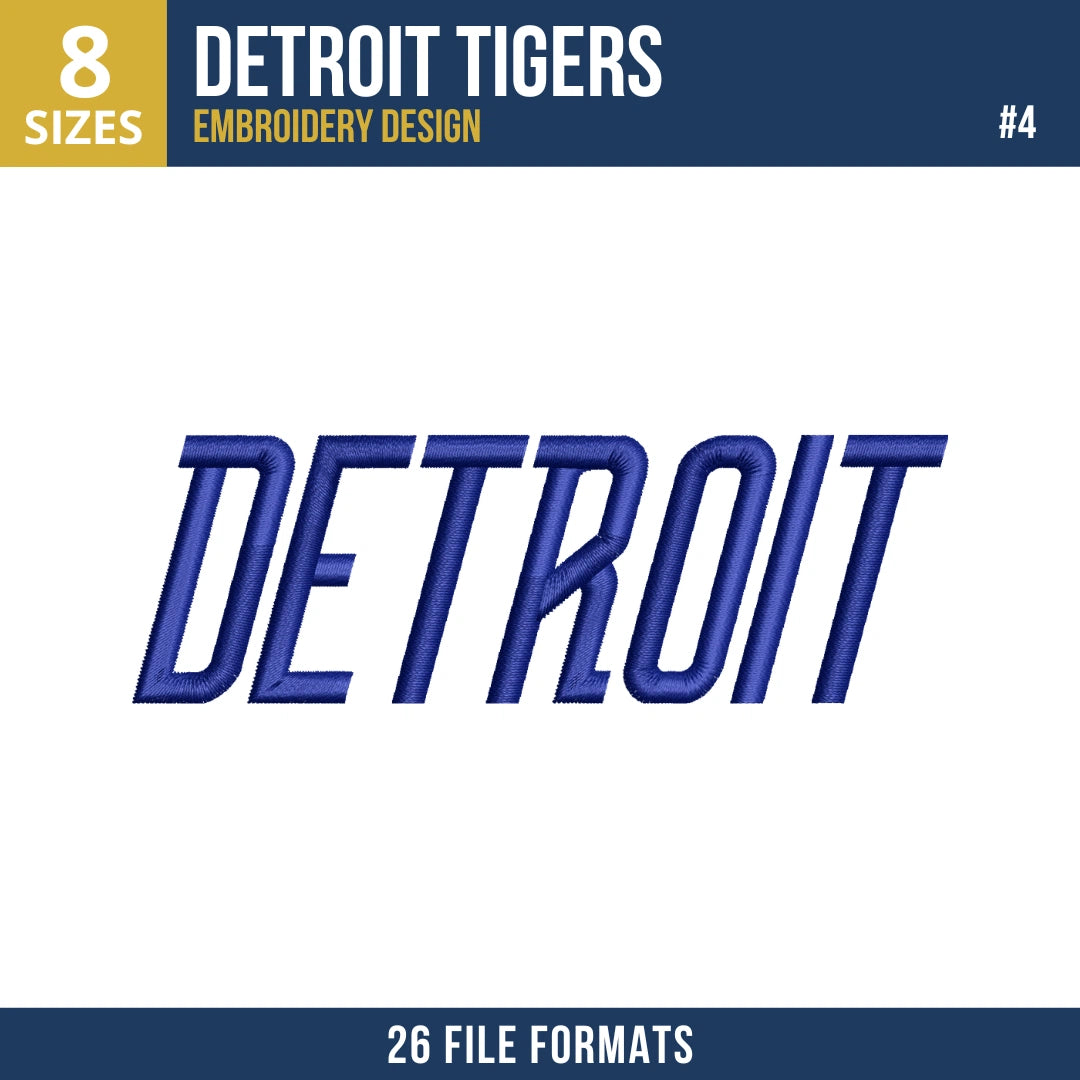 Detroit Tigers Embroidery Design Bundle – 9 MLB Designs