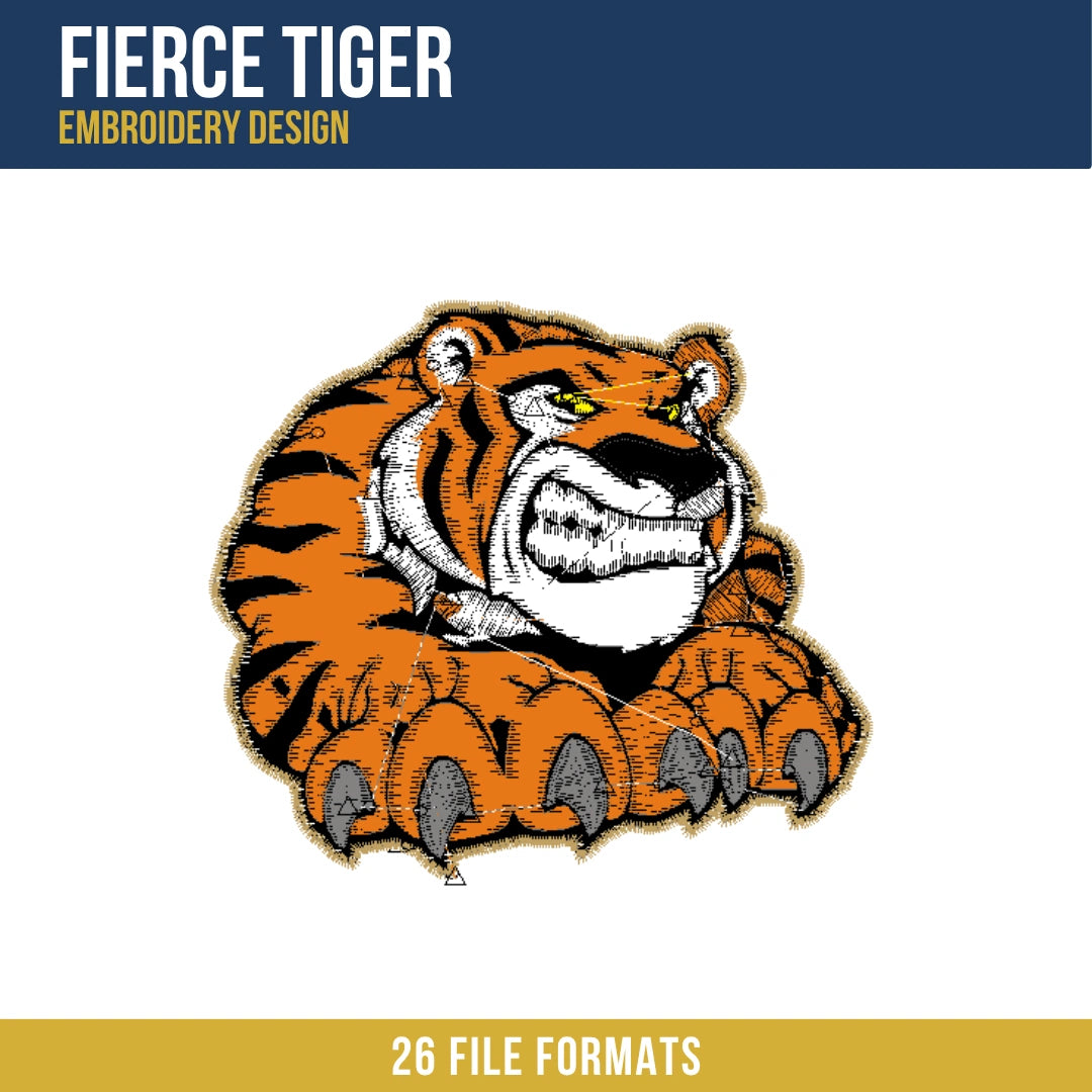 Tiger Embroidery Design