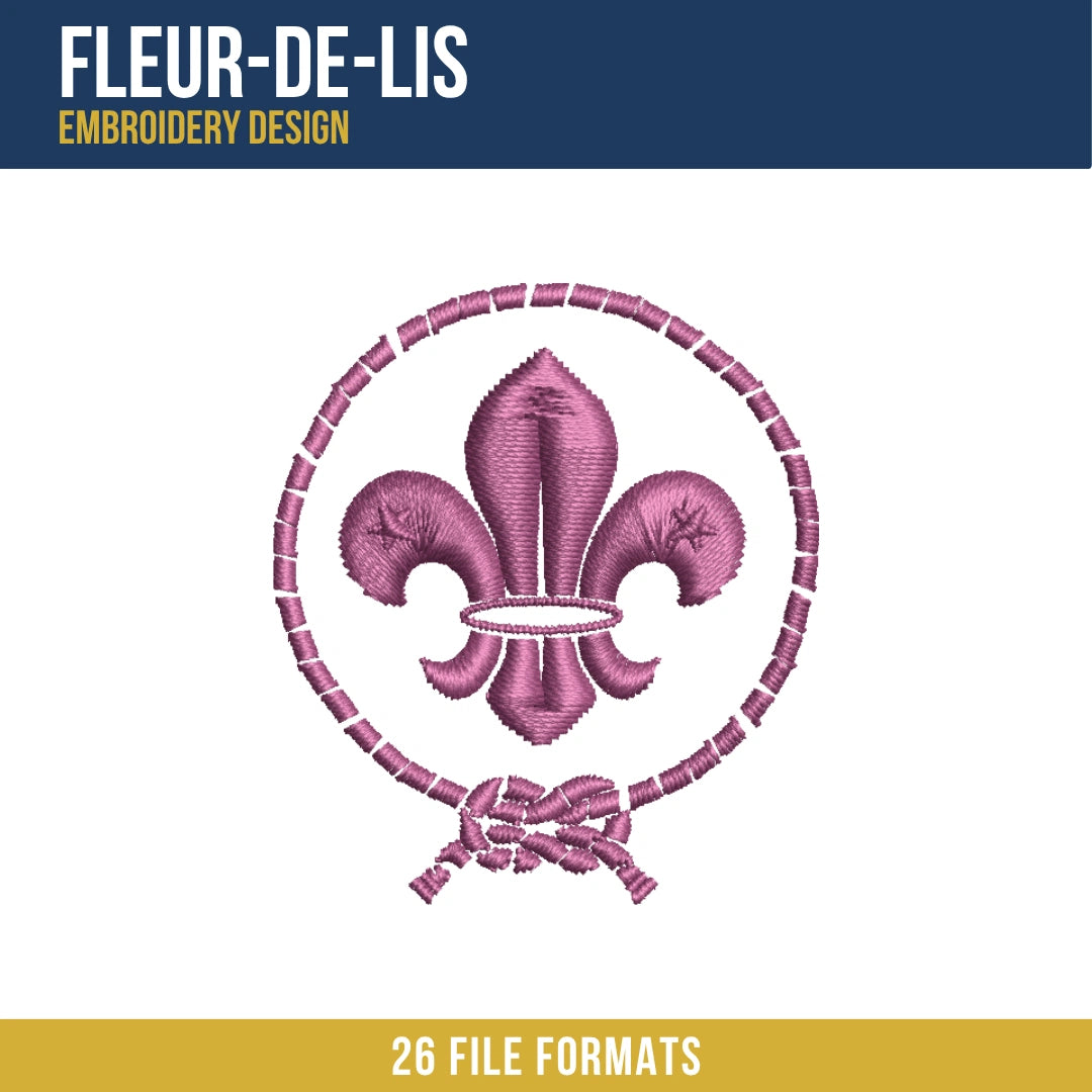 Fleur-de-Lis Embroidery Design