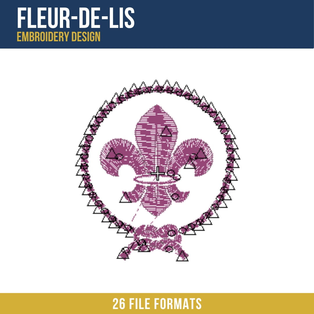 Fleur-de-Lis Embroidery Design