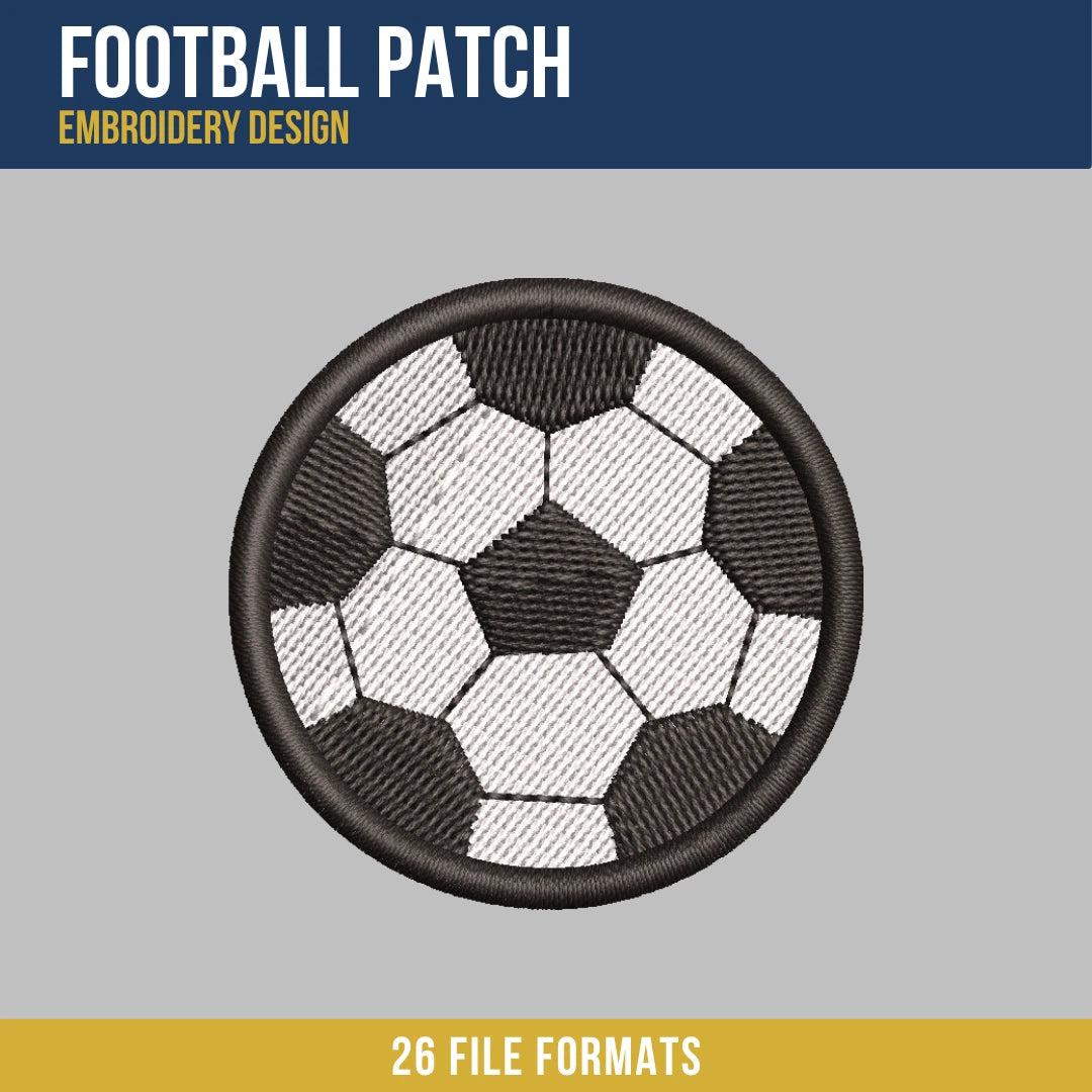 Football Patch Embroidery Design