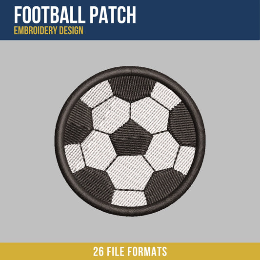 Football Patch Embroidery Design