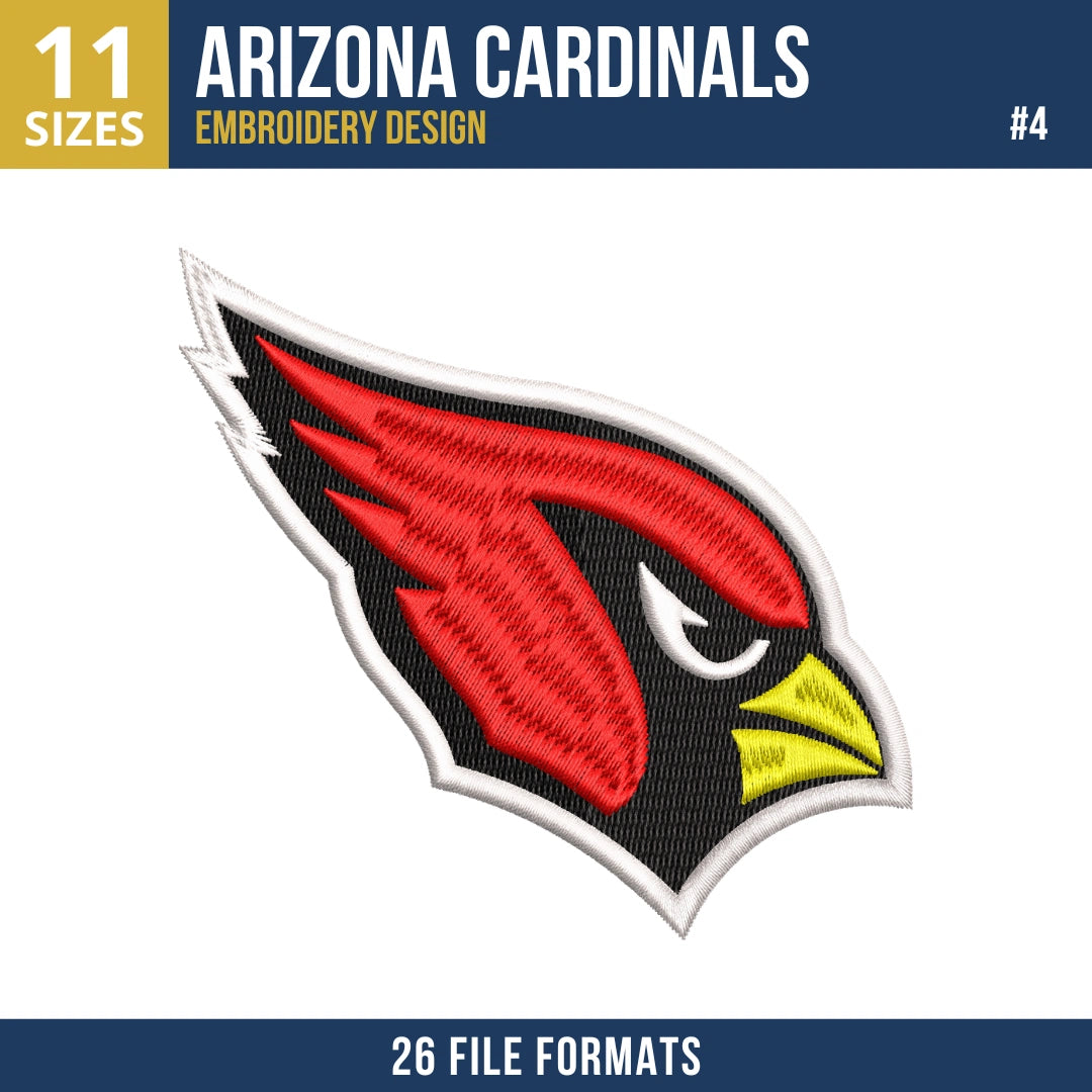Arizona Cardinals Embroidery Design Bundle