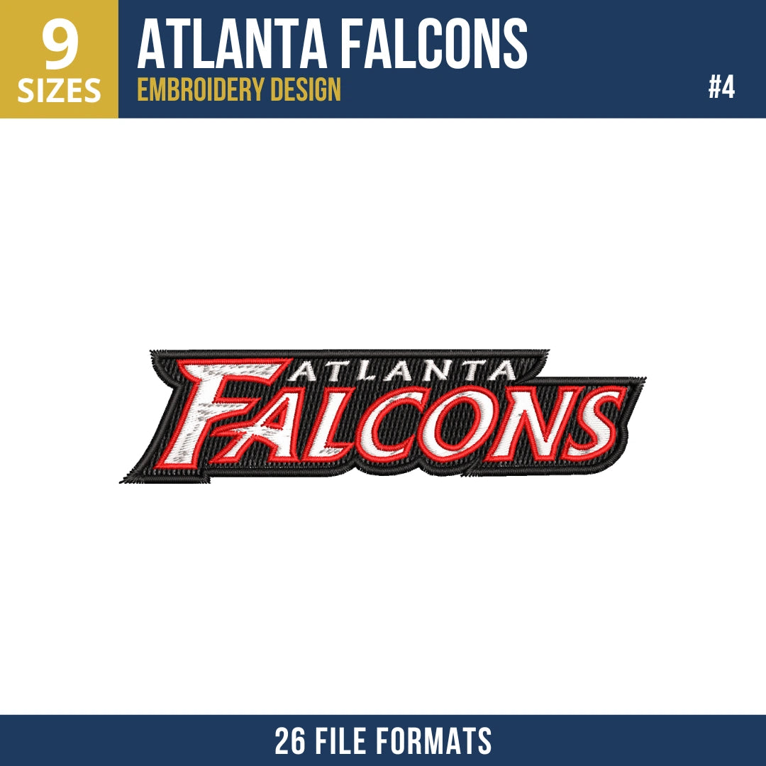 Atlanta Falcons Embroidery Design Bundle