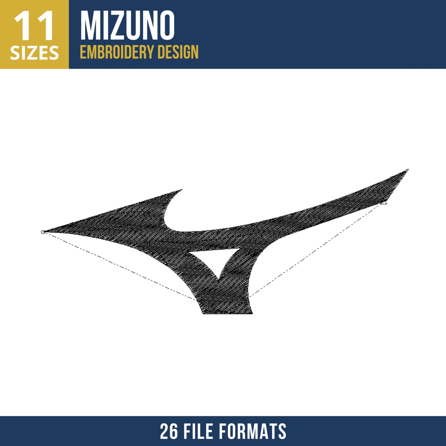 Mizuno Logo Machine Embroidery Design