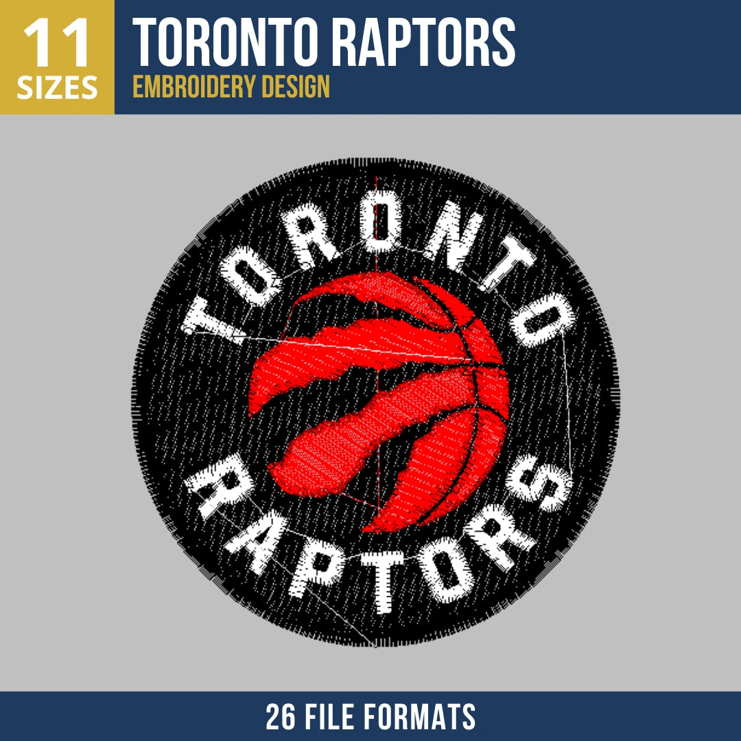 Toronto Raptors Circular Claw Logo Embroidery Design