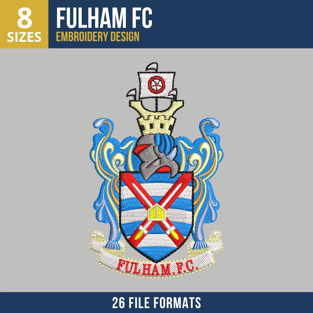 Fulham FC Heritage Crest Embroidery Design