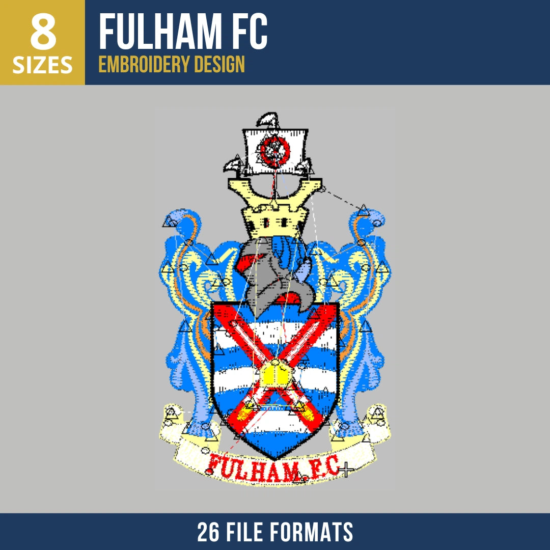 Fulham FC Heritage Crest Embroidery Design