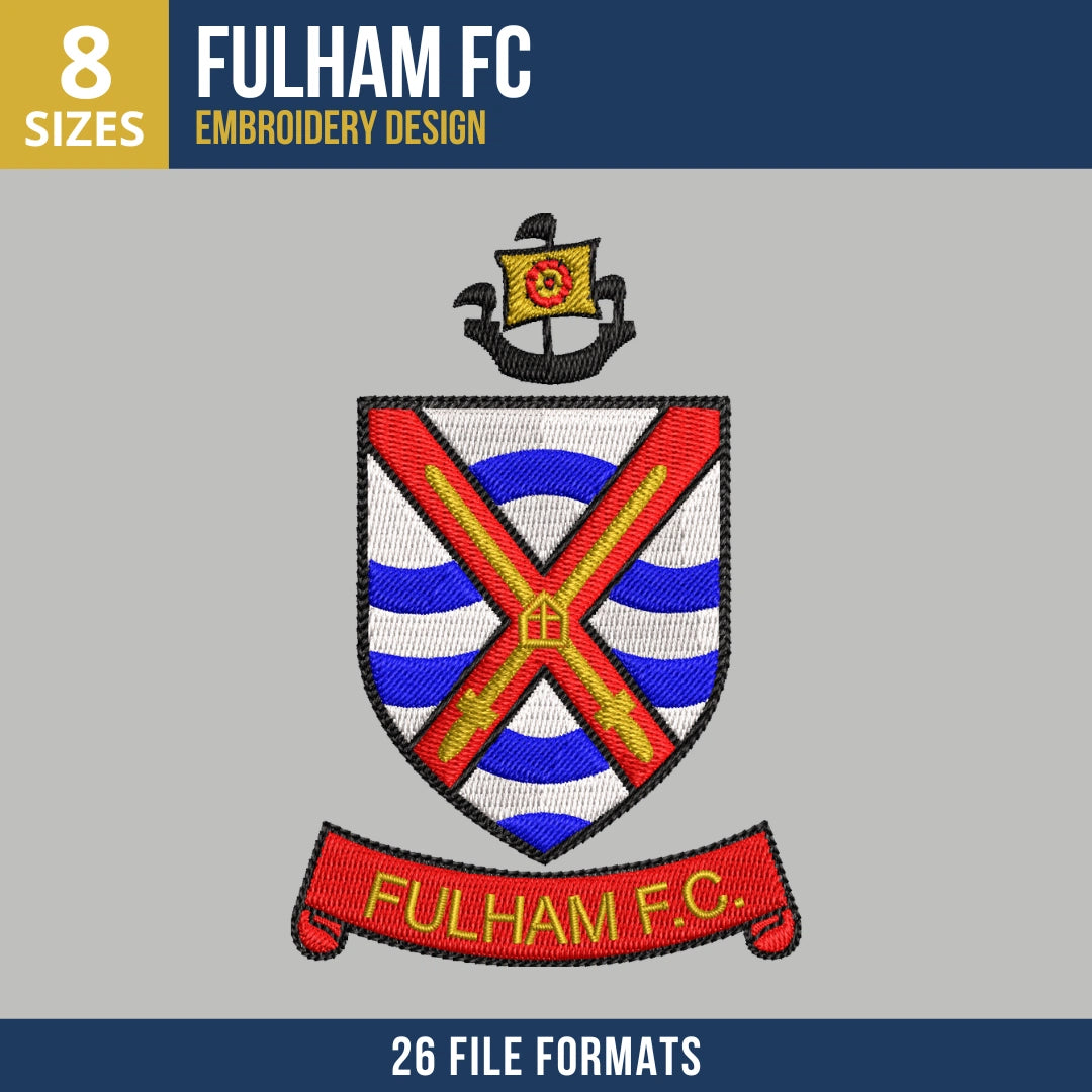 Fulham FC Full Crest Embroidery Design