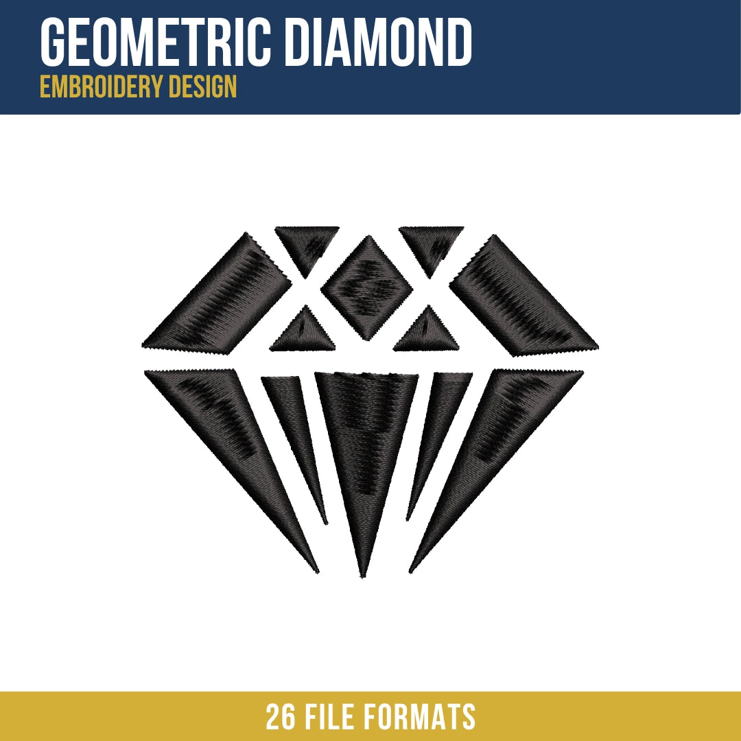 Geometric Diamond Embroidery Design