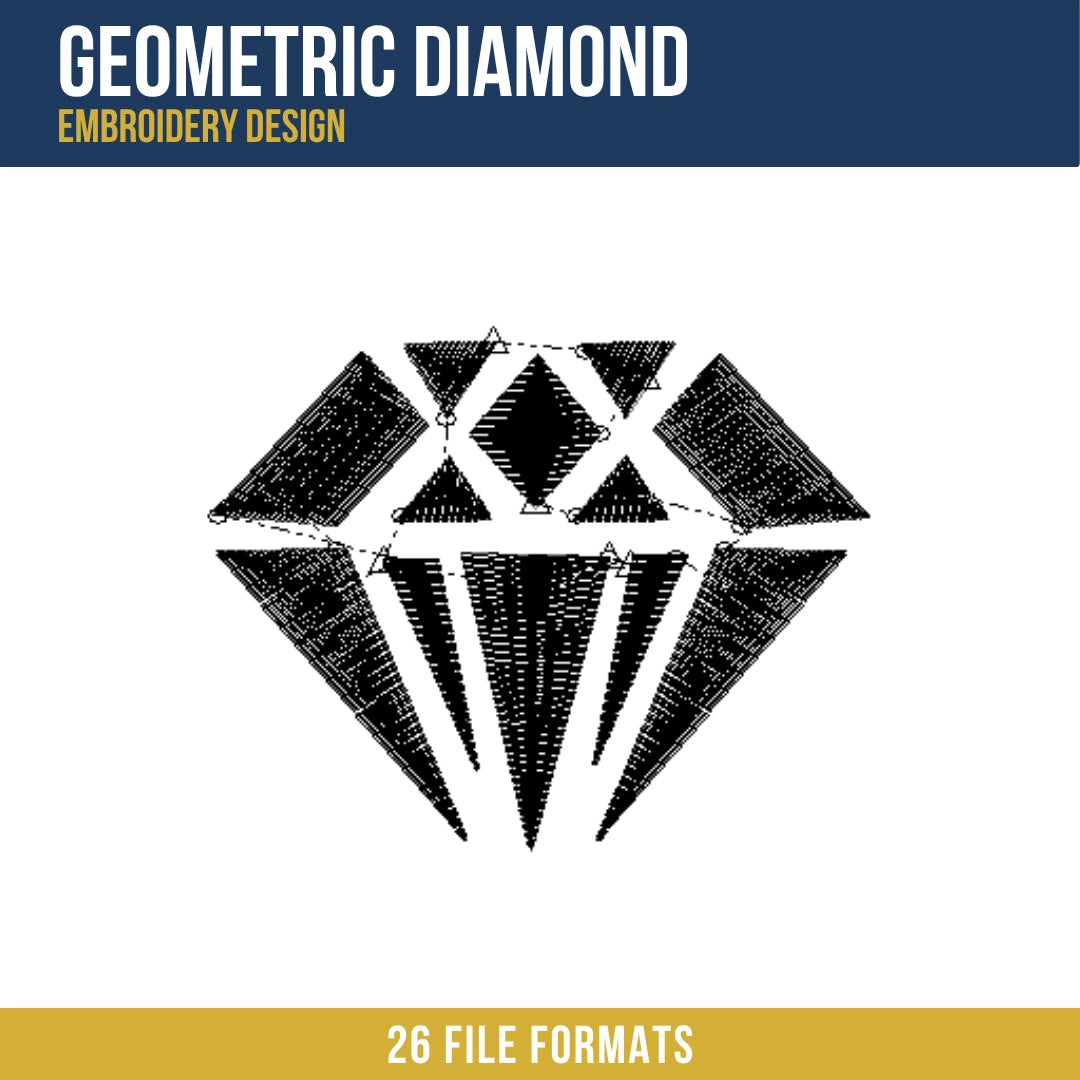 Geometric Diamond Embroidery Design