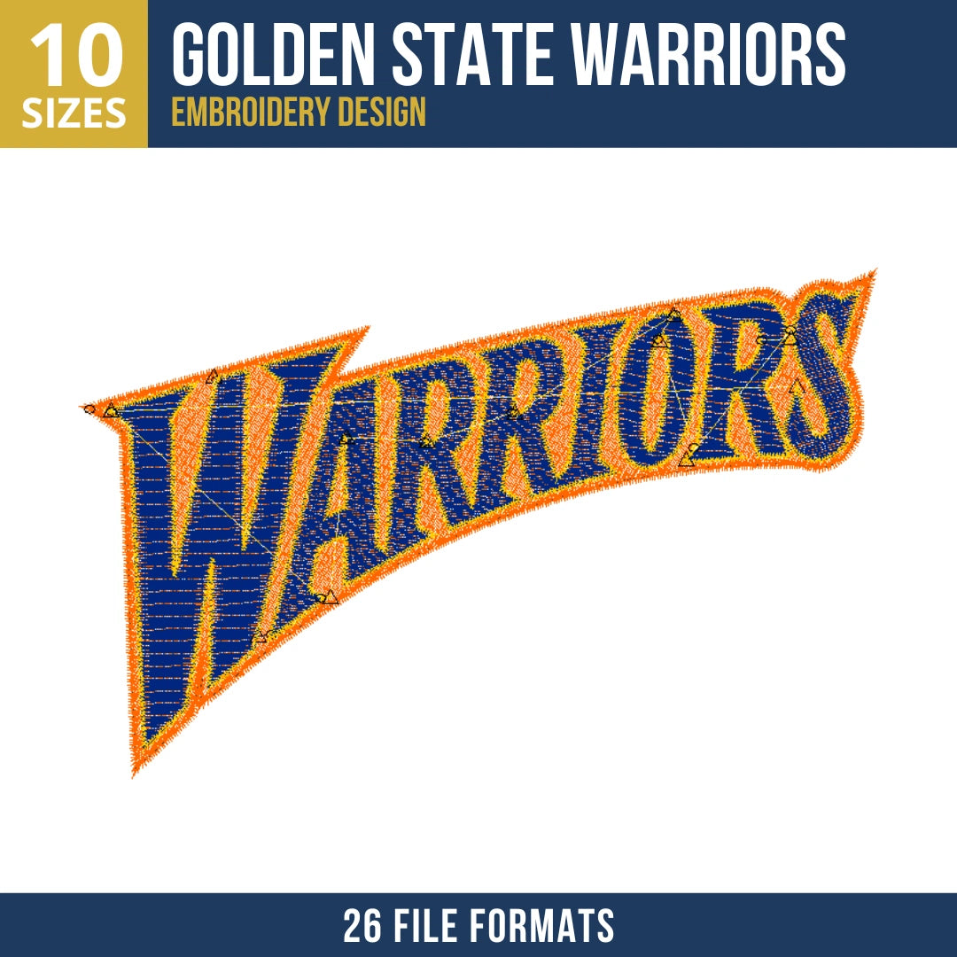 Golden State Warriors Wordmark Embroidery Design