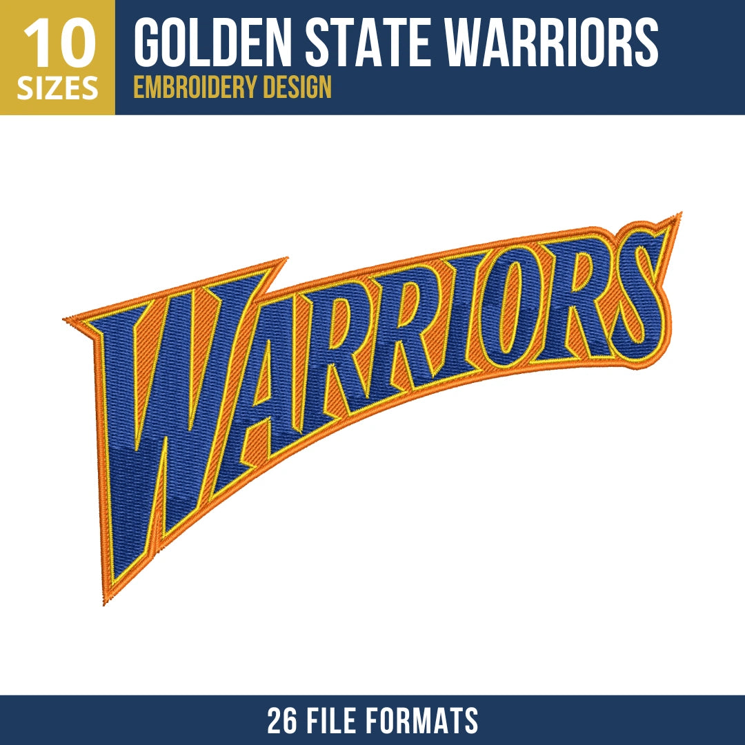 Golden State Warriors Wordmark Embroidery Design