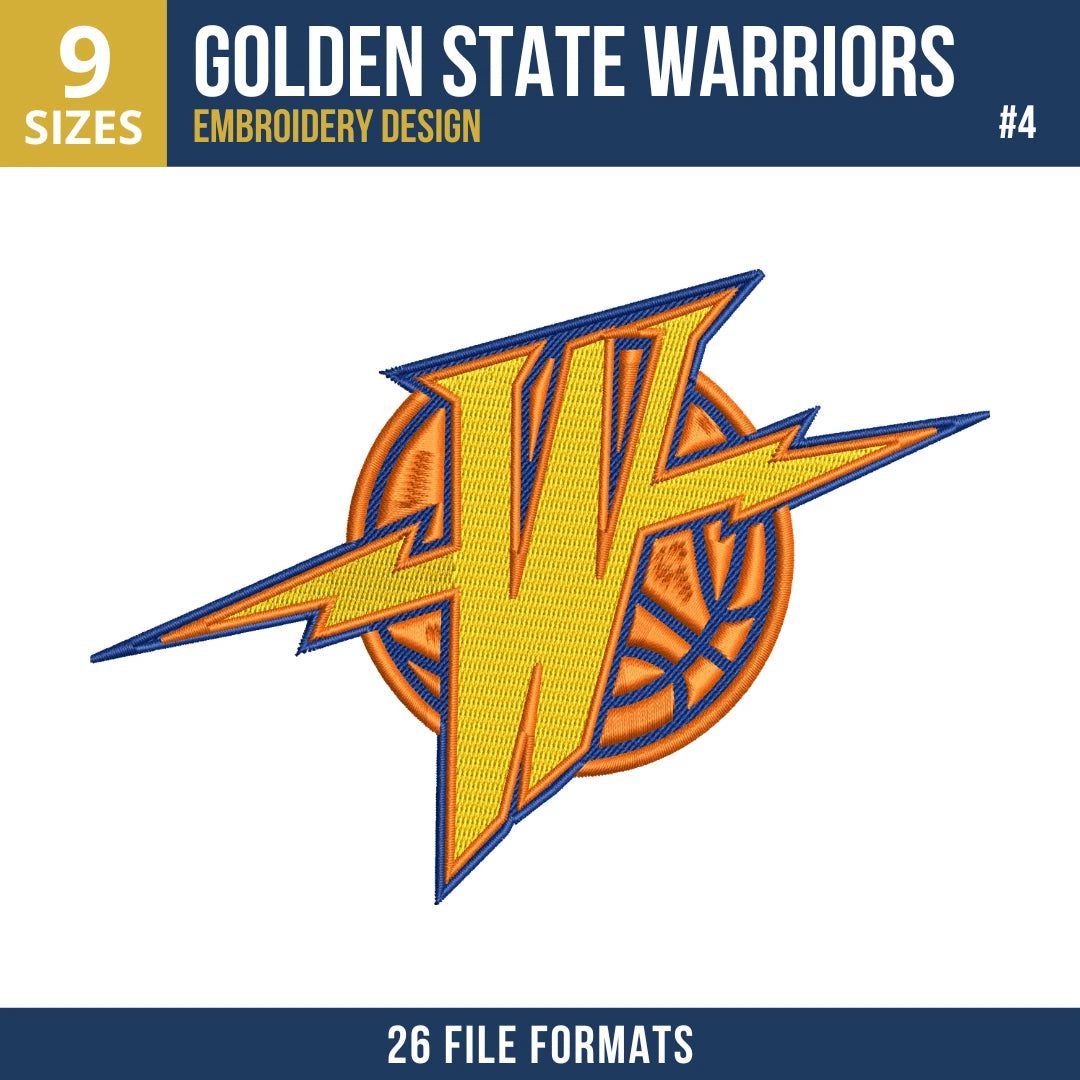 Golden State Warriors Embroidery Design Bundle | 6 Designs