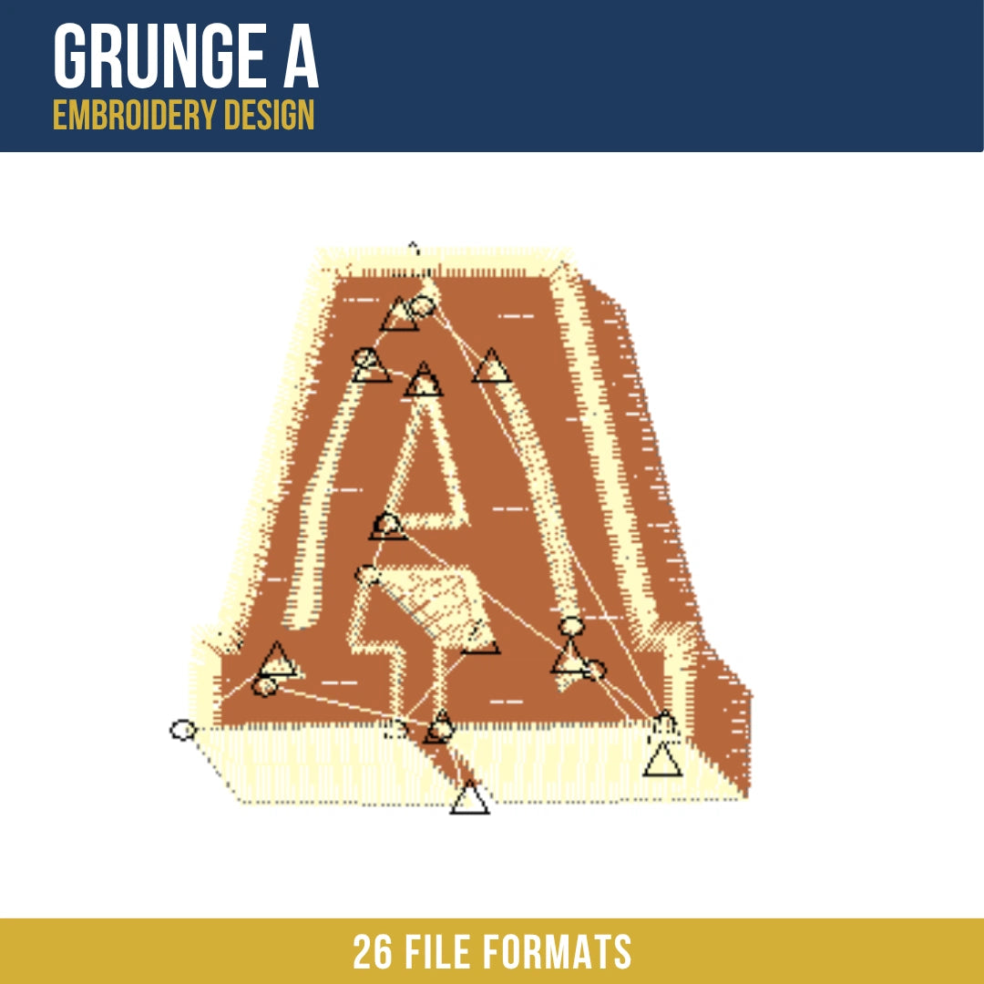 Grunge A Embroidery Design