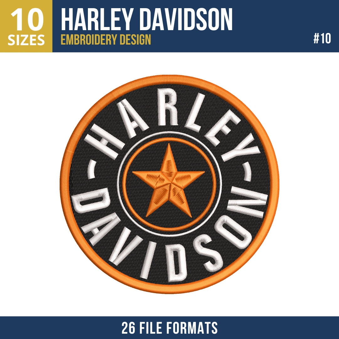 Harley-Davidson Embroidery Design Bundle
