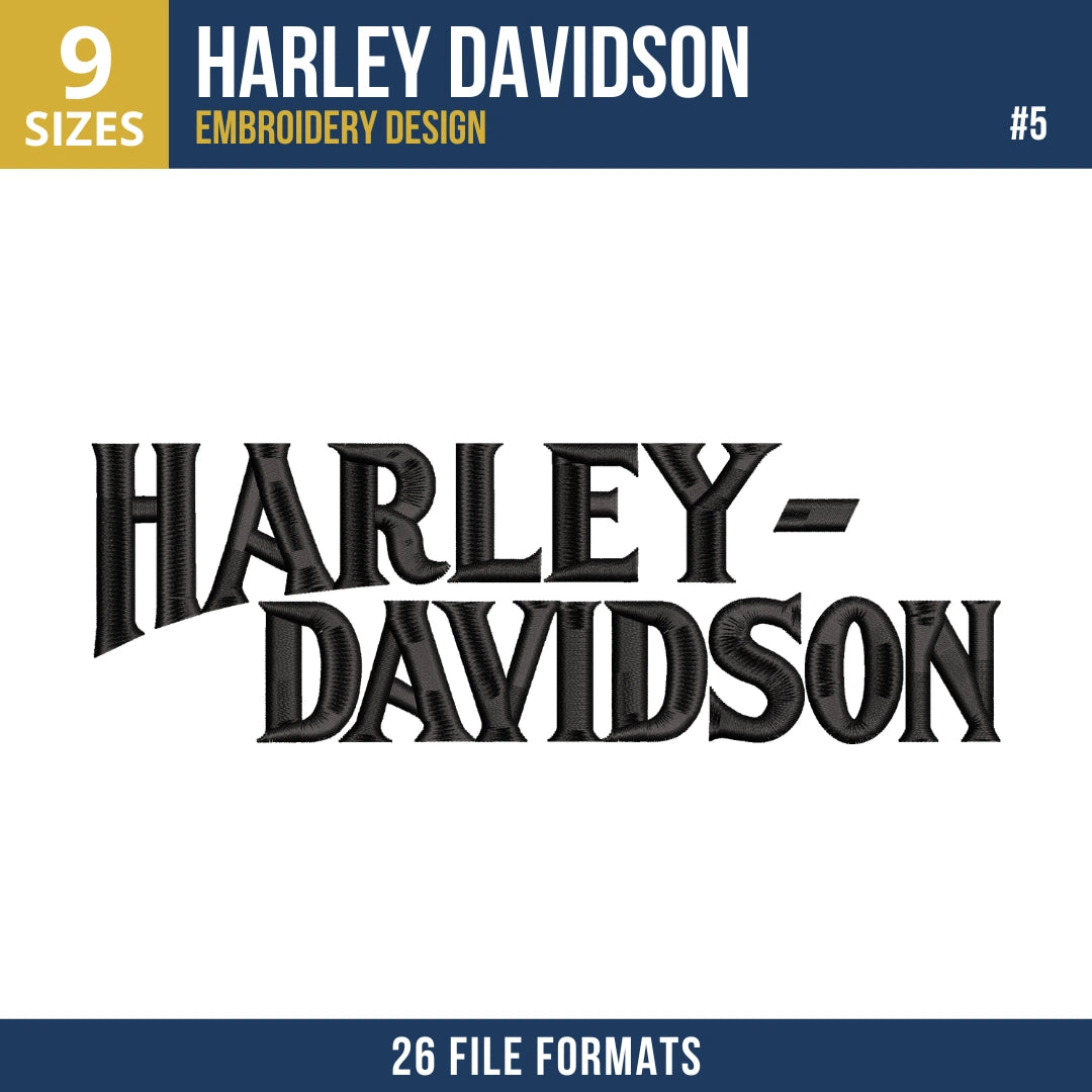 Harley-Davidson Embroidery Design Bundle