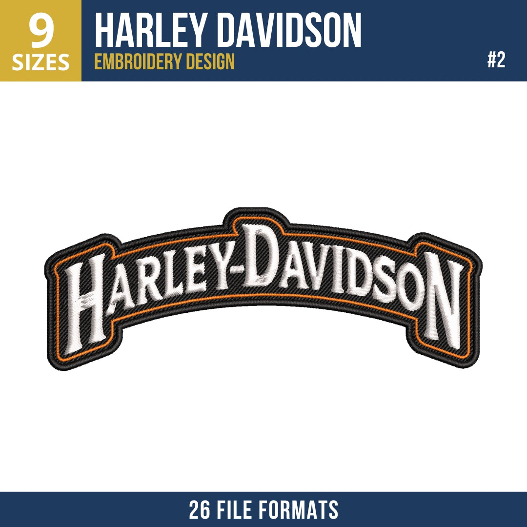Harley-Davidson Embroidery Design Bundle