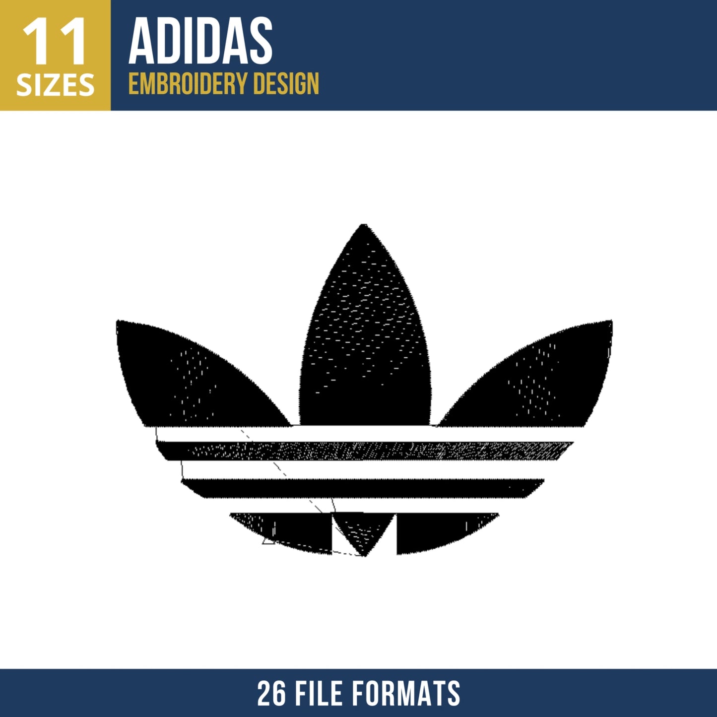 Adidas Trefoil Logo Embroidery Design