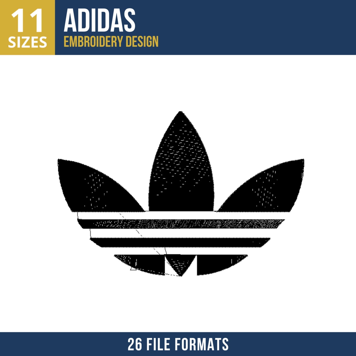 Adidas Trefoil Logo Embroidery Design