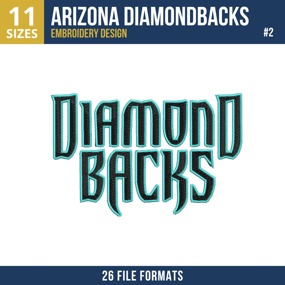 Arizona Diamondbacks Embroidery Design Bundle 