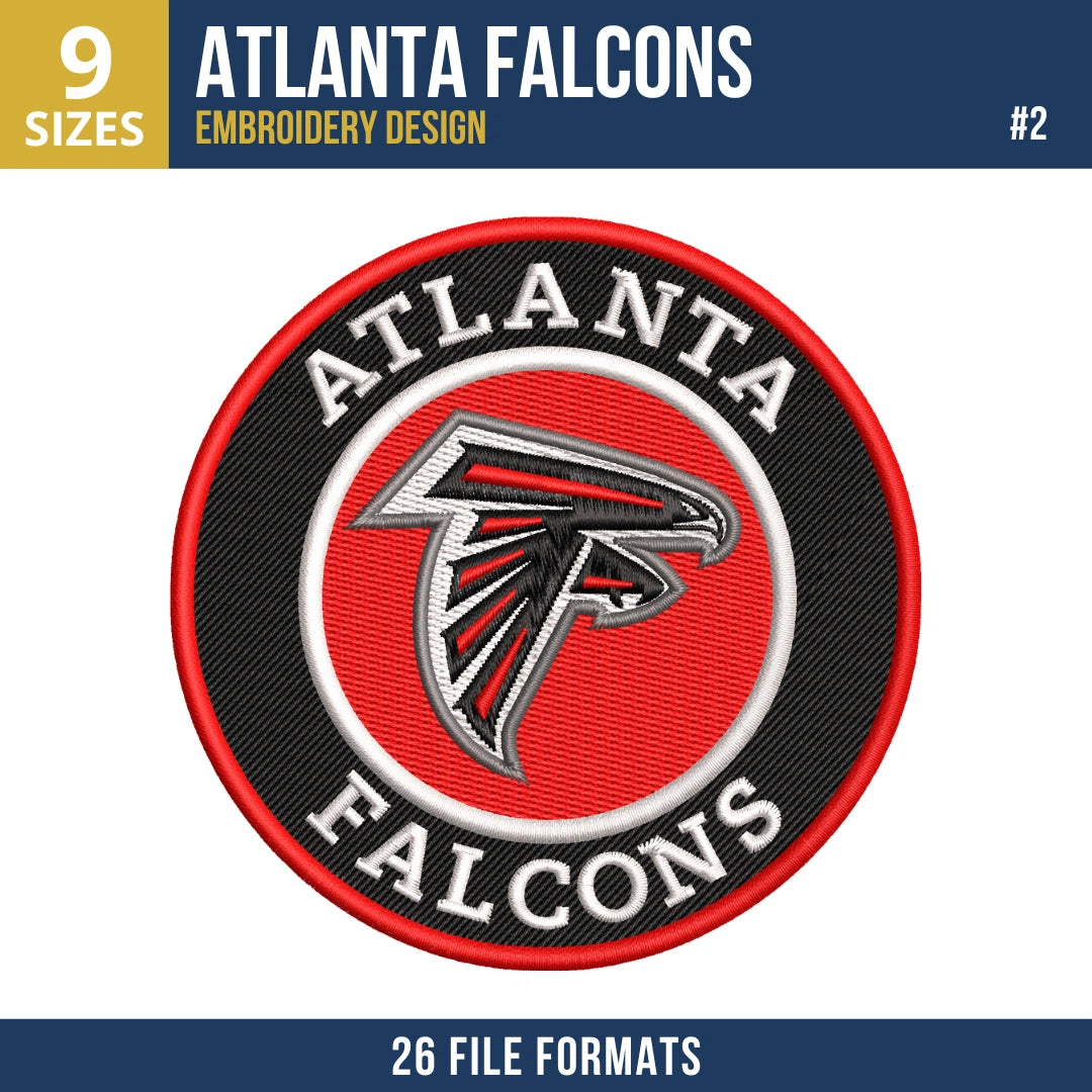 Atlanta Falcons Embroidery Design Bundle