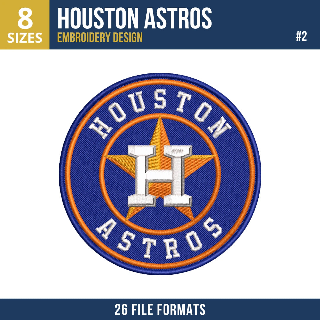 Houston Astros Embroidery Bundle | 10 MLB Designs