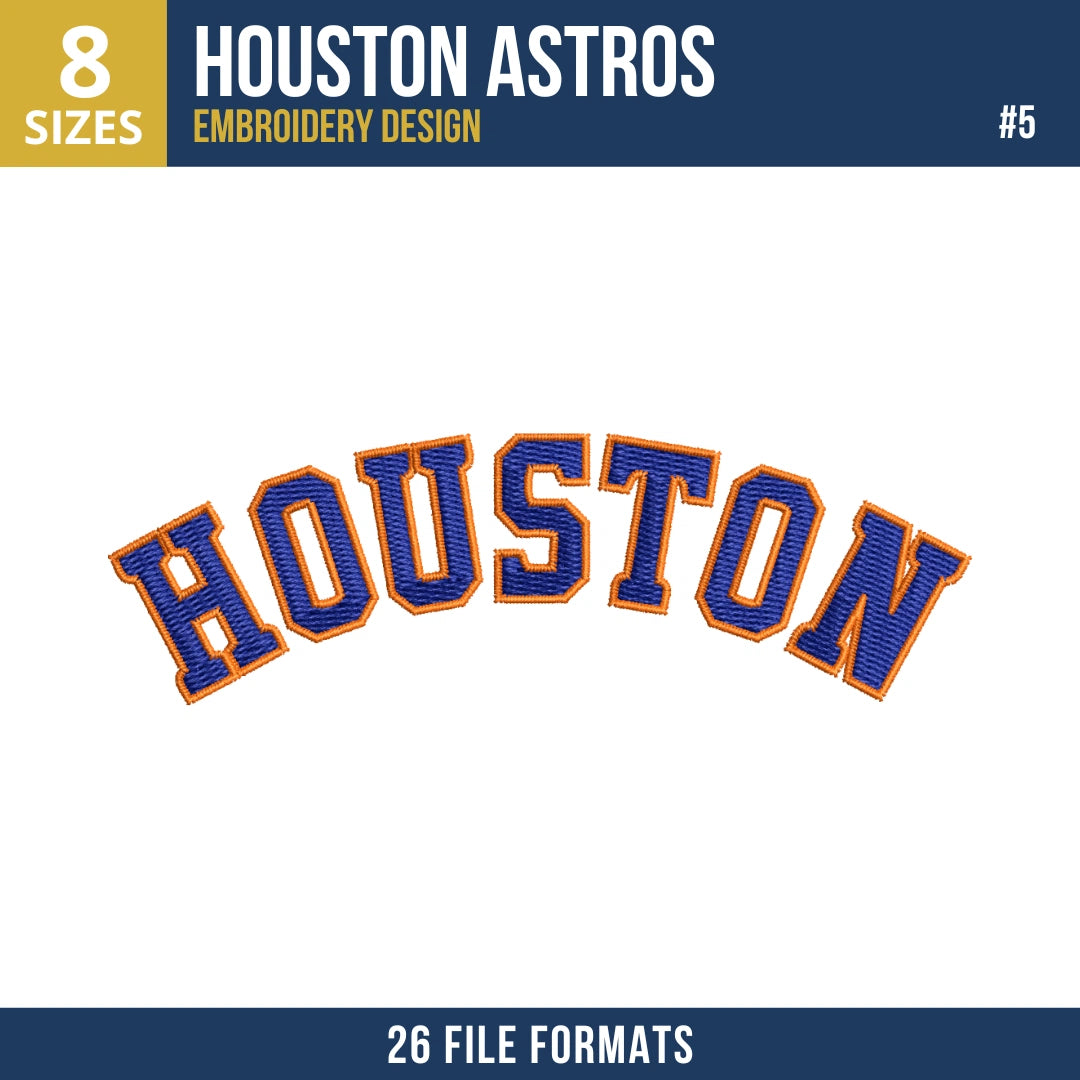 Houston Astros Embroidery Bundle | 10 MLB Designs