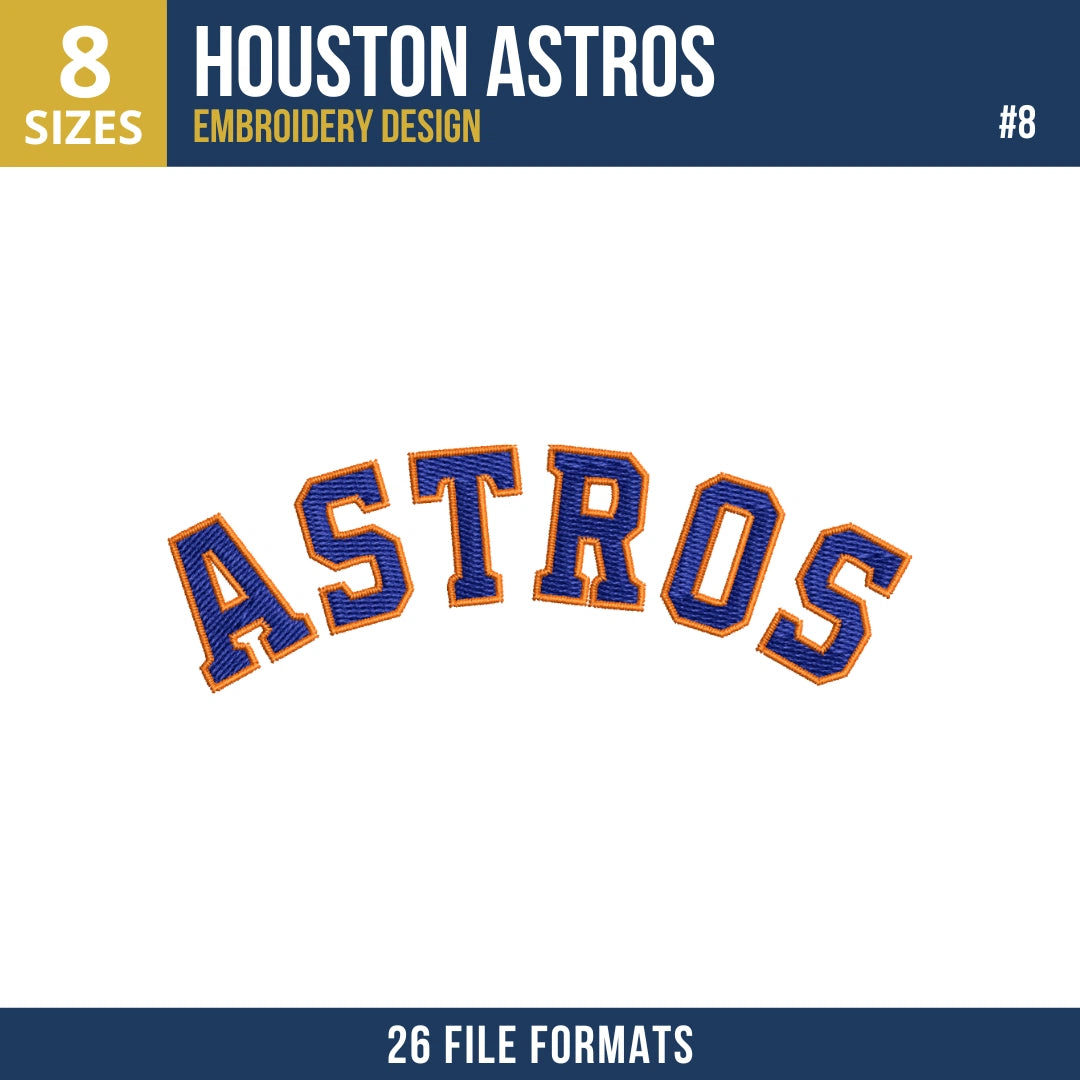 Houston Astros Embroidery Bundle | 10 MLB Designs