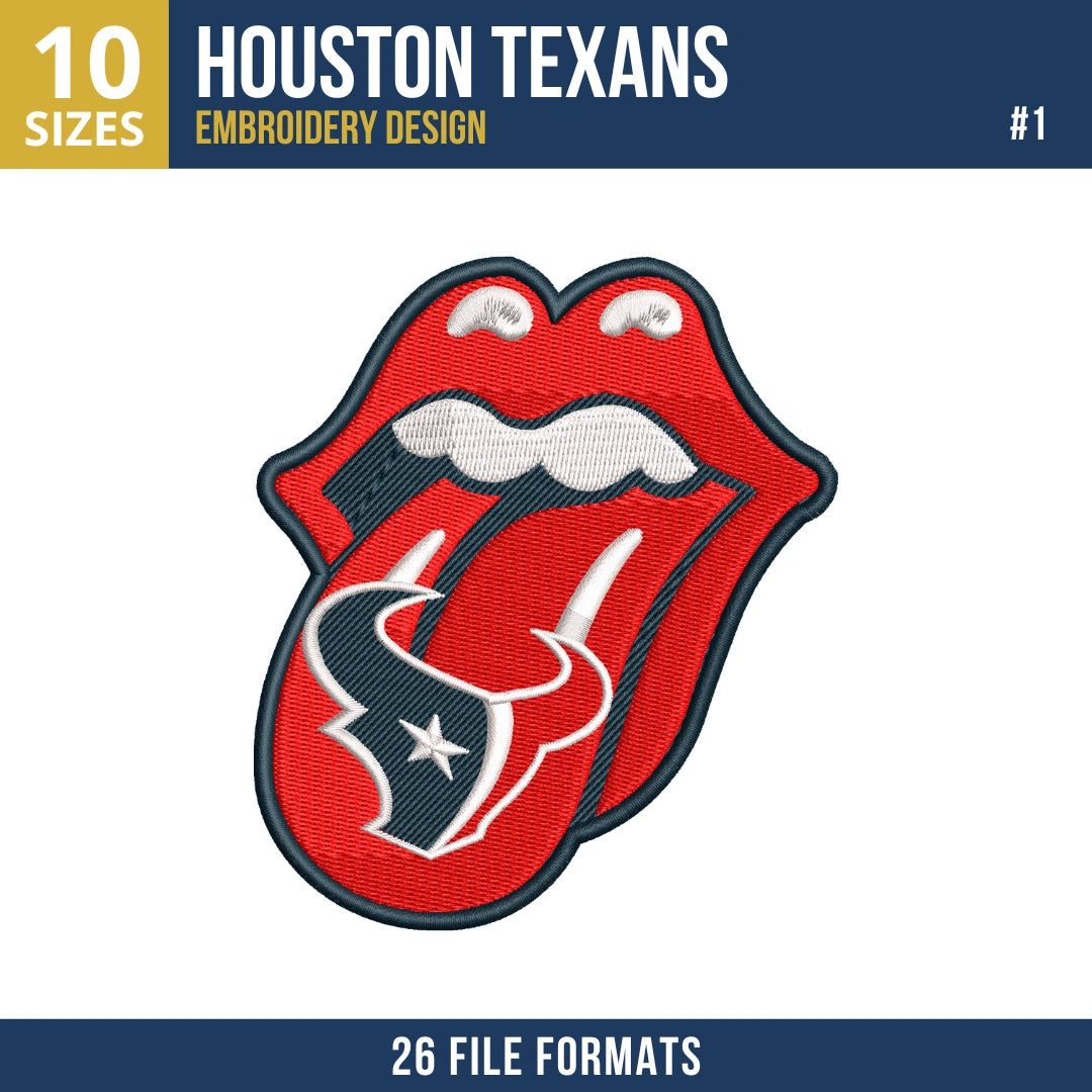 Houston Texans Embroidery Bundle 9 Designs