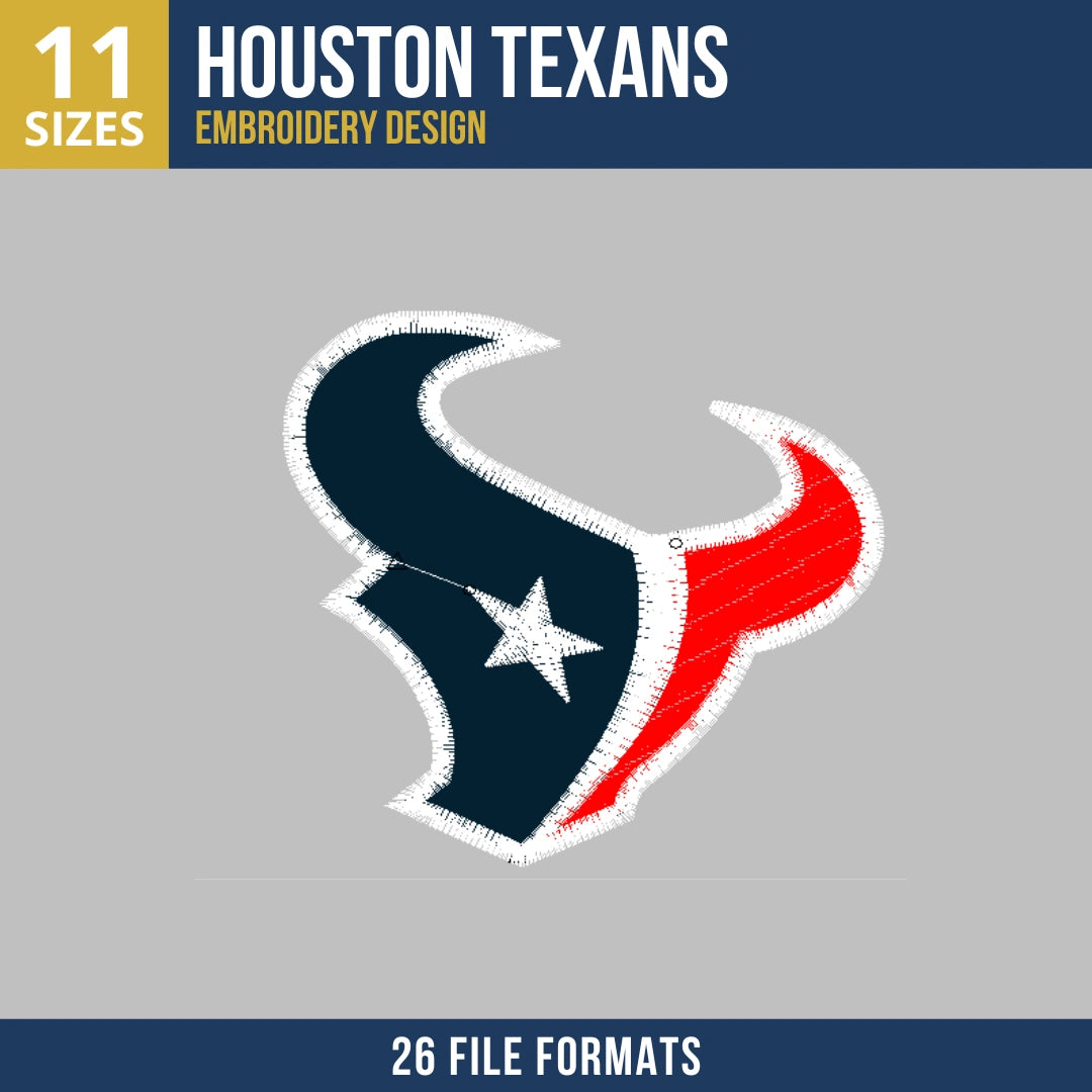 Houston Texans Primary Logo Embroidery Design