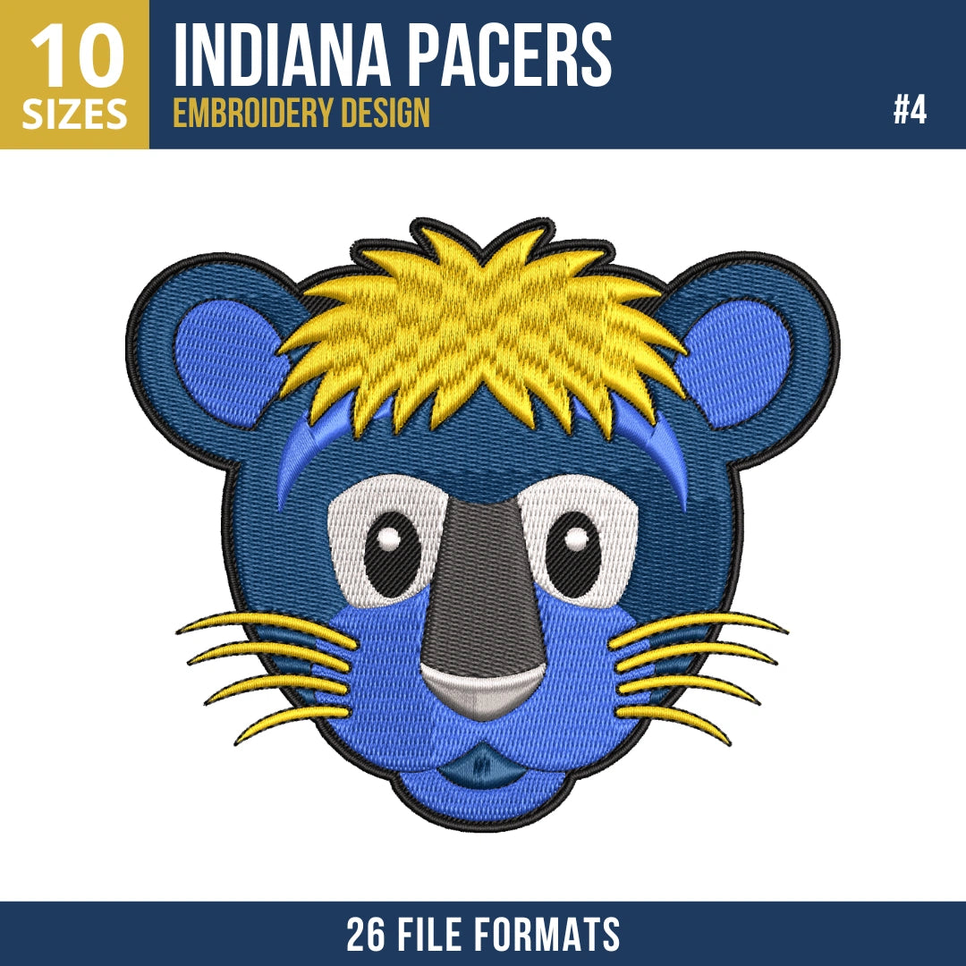 Indiana Pacers Embroidery Design Bundle | 8 Designs