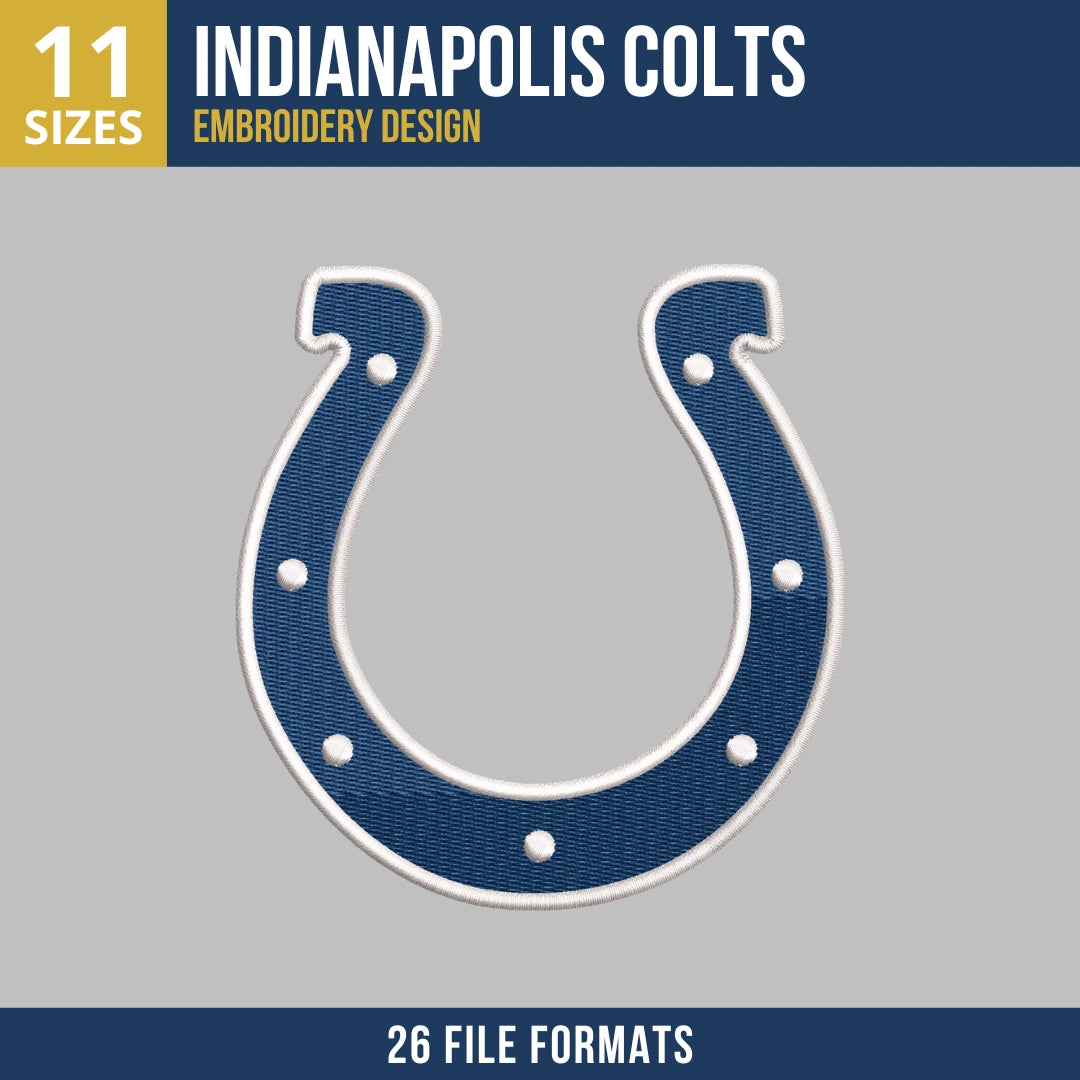 Indianapolis Colts Horseshoe Logo Embroidery Design