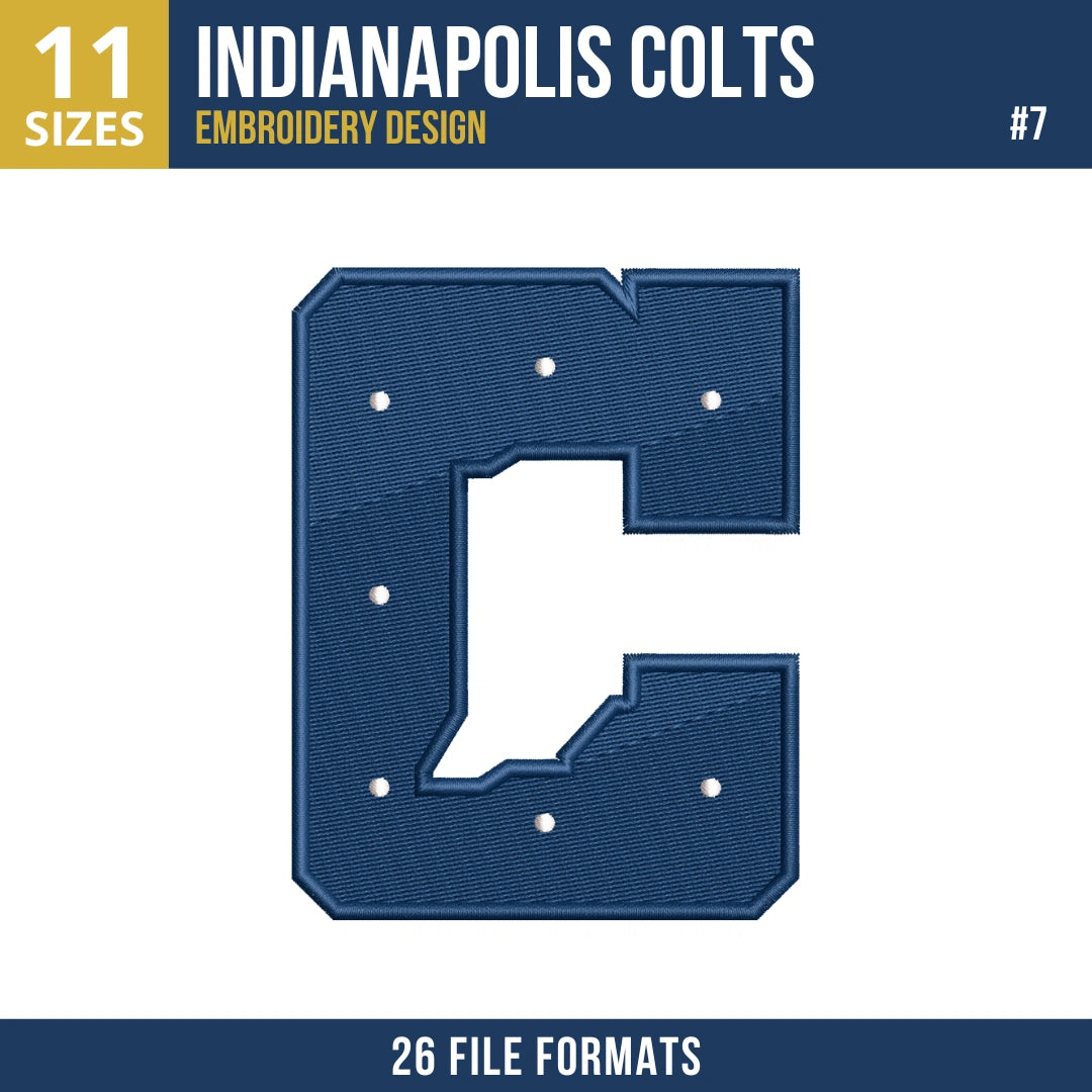 Indianapolis Colts Embroidery Bundle 8 Designs NFL
