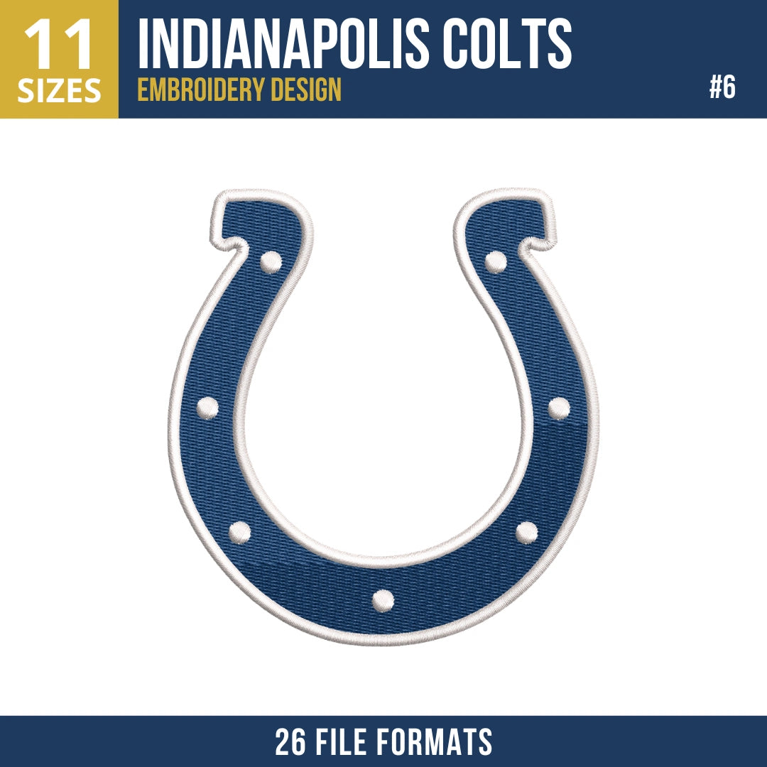 Indianapolis Colts Embroidery Bundle 8 Designs NFL