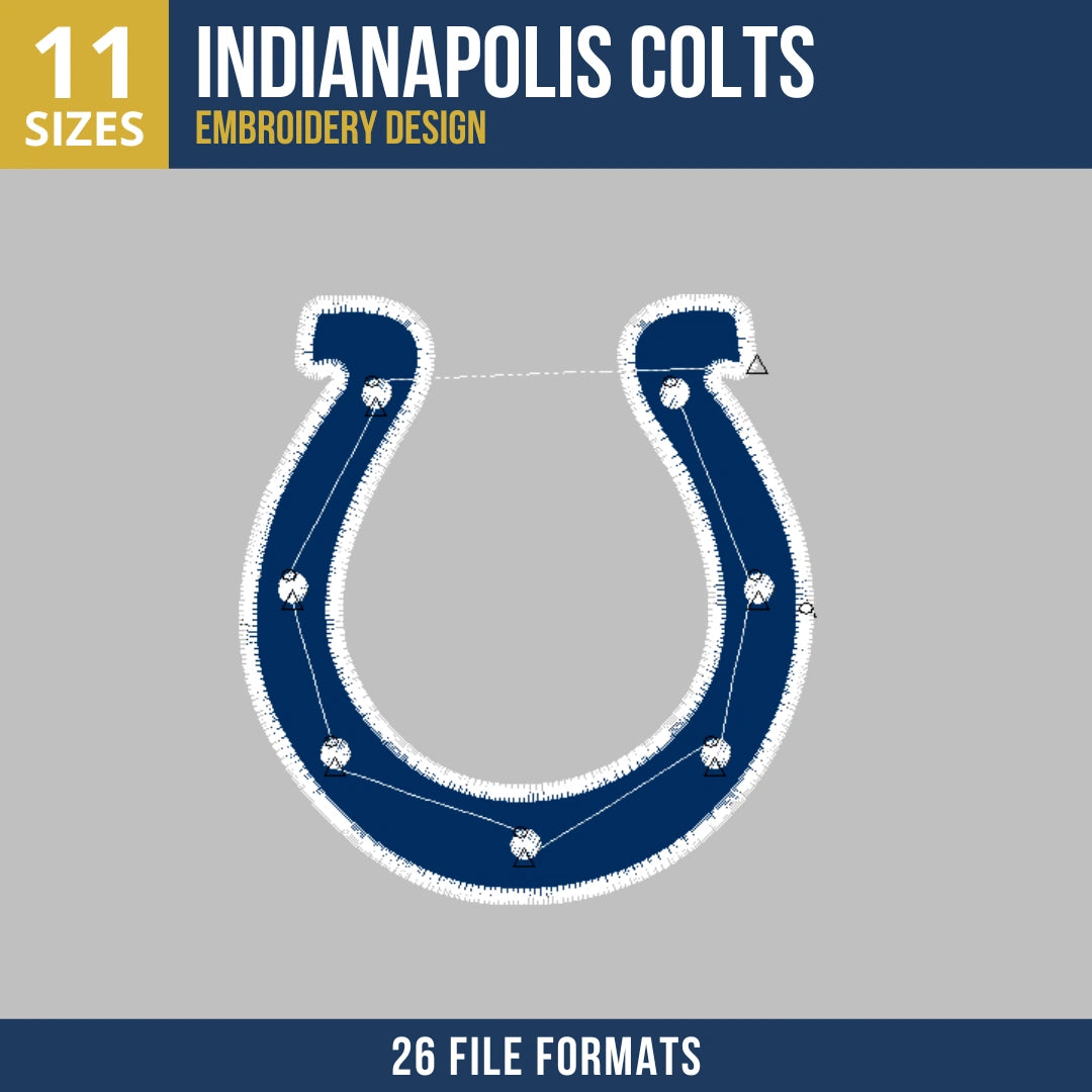 Indianapolis Colts Horseshoe Logo Embroidery Design