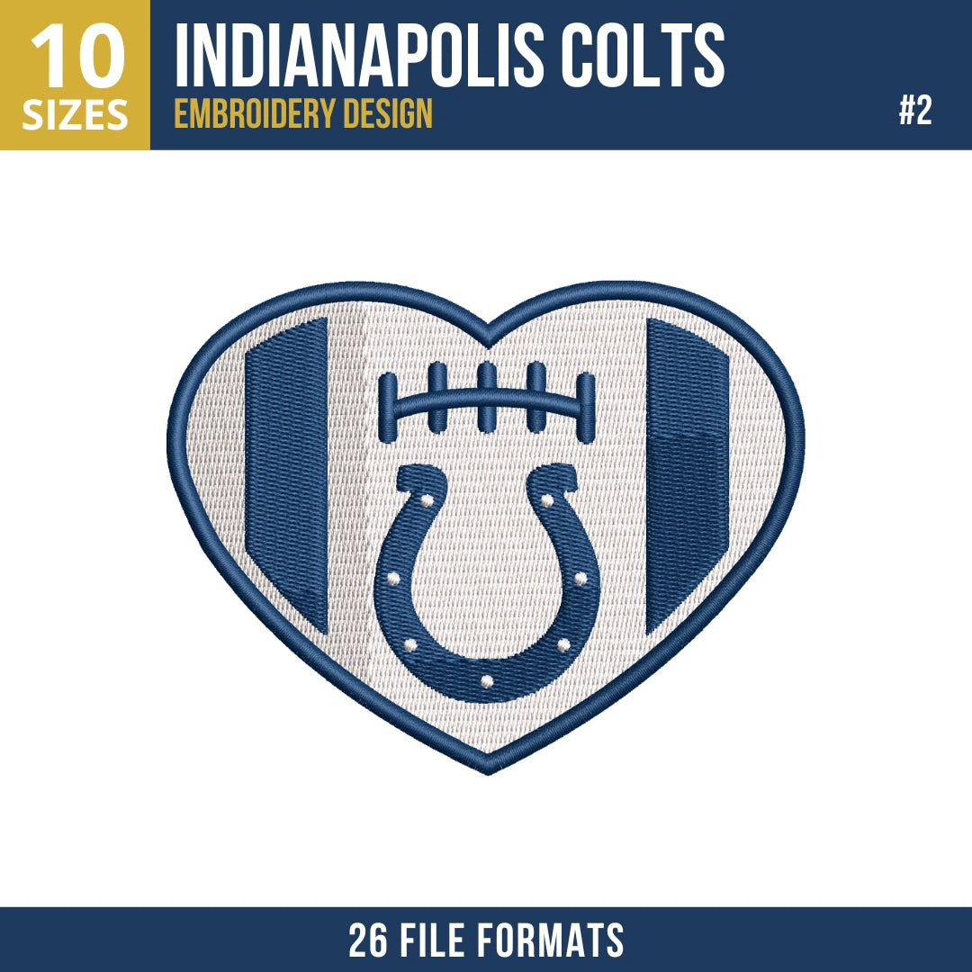 Indianapolis Colts Embroidery Bundle 8 Designs NFL