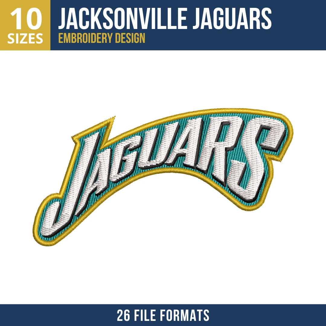 Jacksonville Jaguars Wordmark Embroidery Design