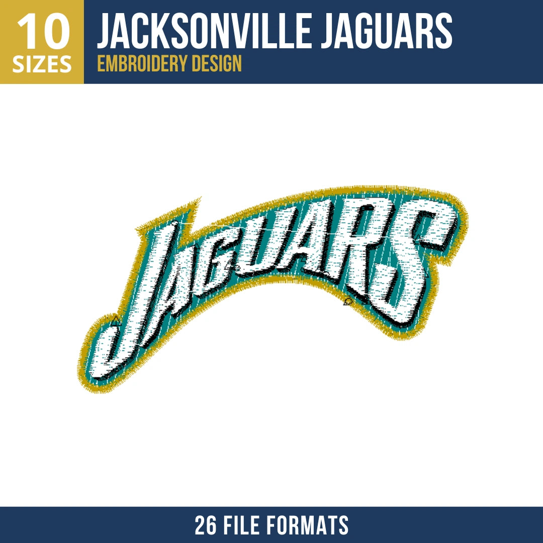 Jacksonville Jaguars Wordmark Embroidery Design
