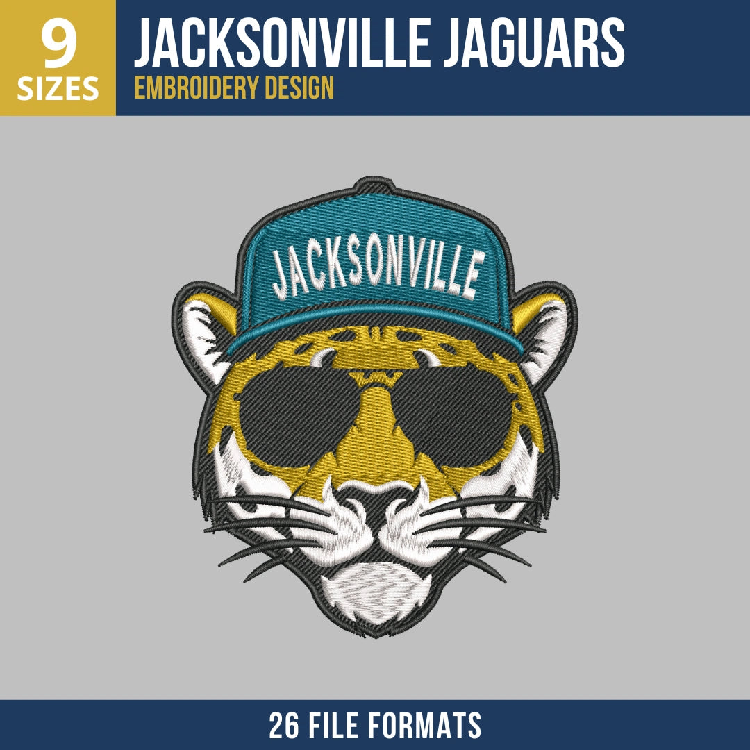 Jacksonville Jaguars Cool Cat Mascot Embroidery Design – NFL