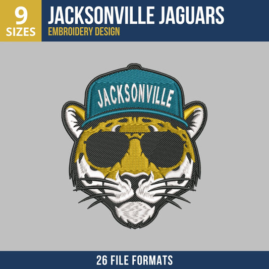 Jacksonville Jaguars Cool Cat Mascot Embroidery Design – NFL