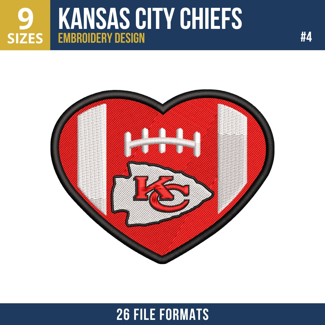 Kansas City Chiefs Embroidery Bundle 8 Designs | NFL