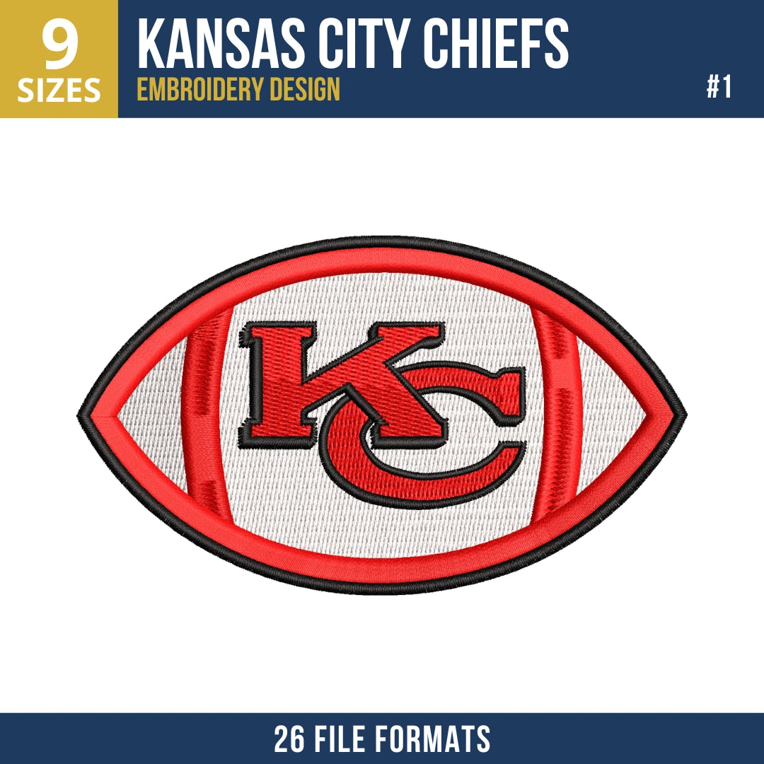 Kansas City Chiefs Embroidery Bundle 8 Designs | NFL