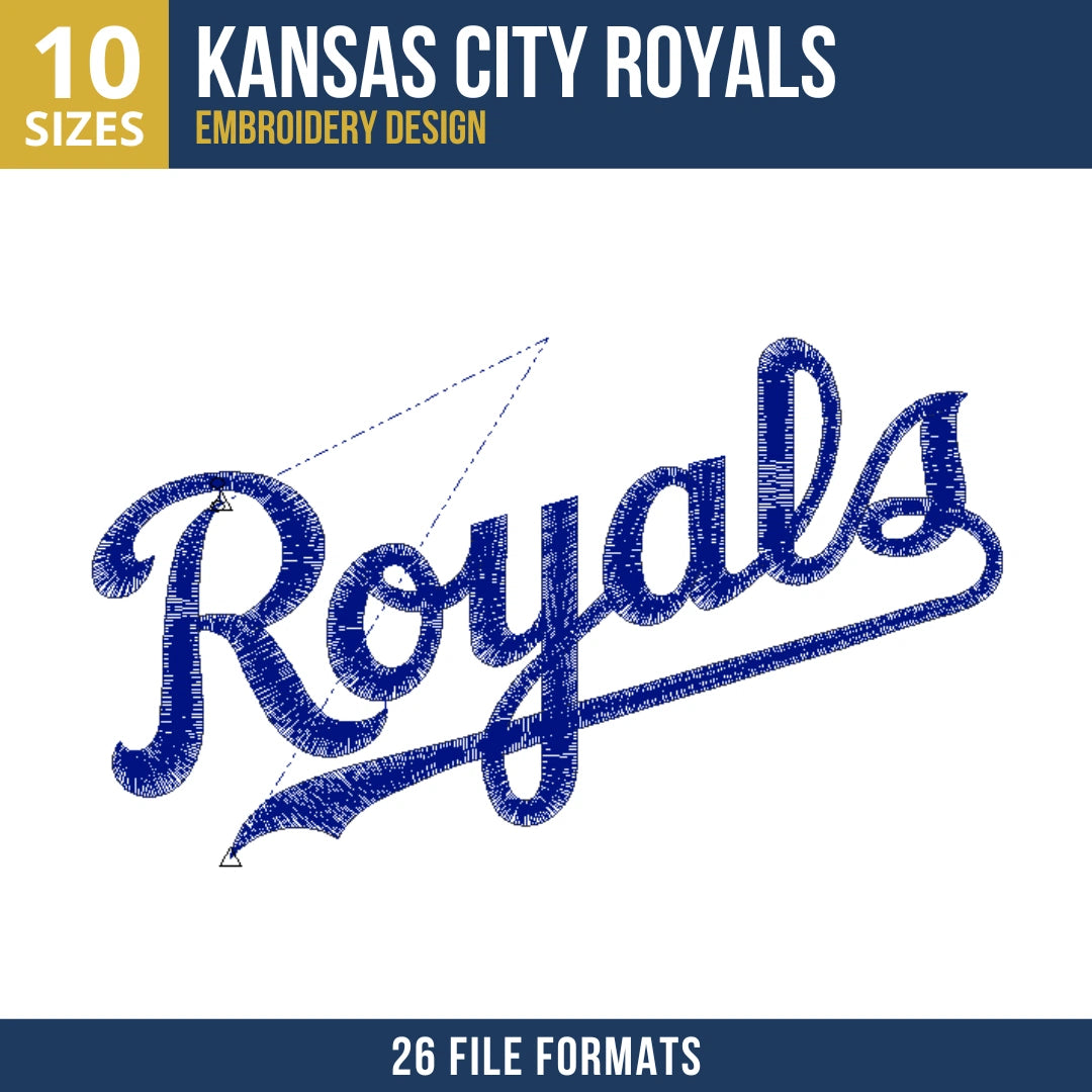 Kansas City Royals Wordmark Embroidery Design