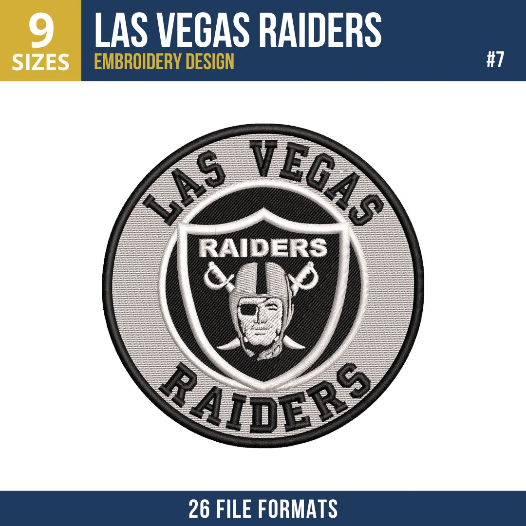 Las Vegas Raiders Embroidery Bundle 7 Designs NFL